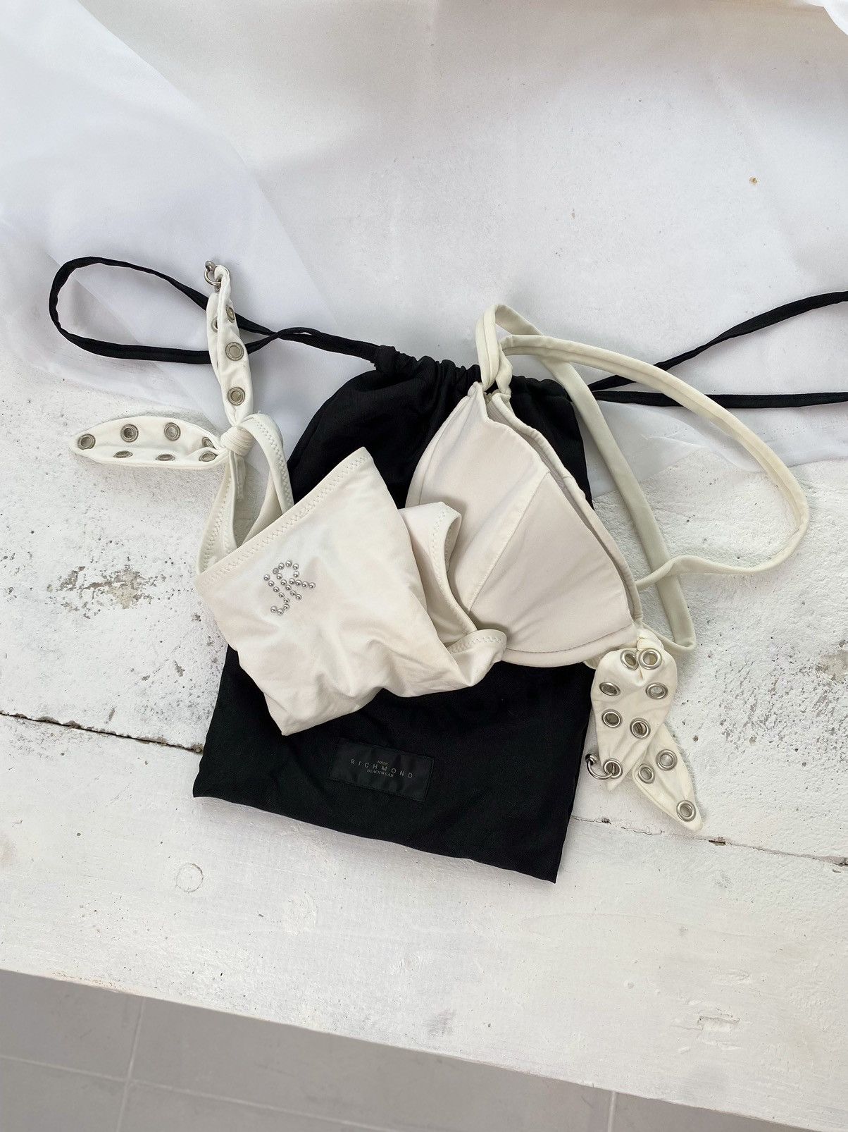 John Richmond ☁️CUTE JOHN RICHMOND SILVER RINGS SWIMSUIT ☁️ Size ONE SIZE - 11 Thumbnail