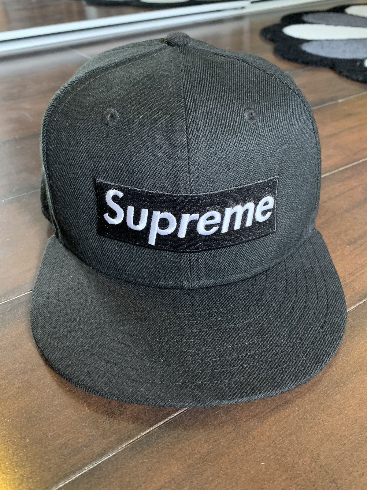 Supreme Box Logo Fitted Cap (7 3/8) | Grailed