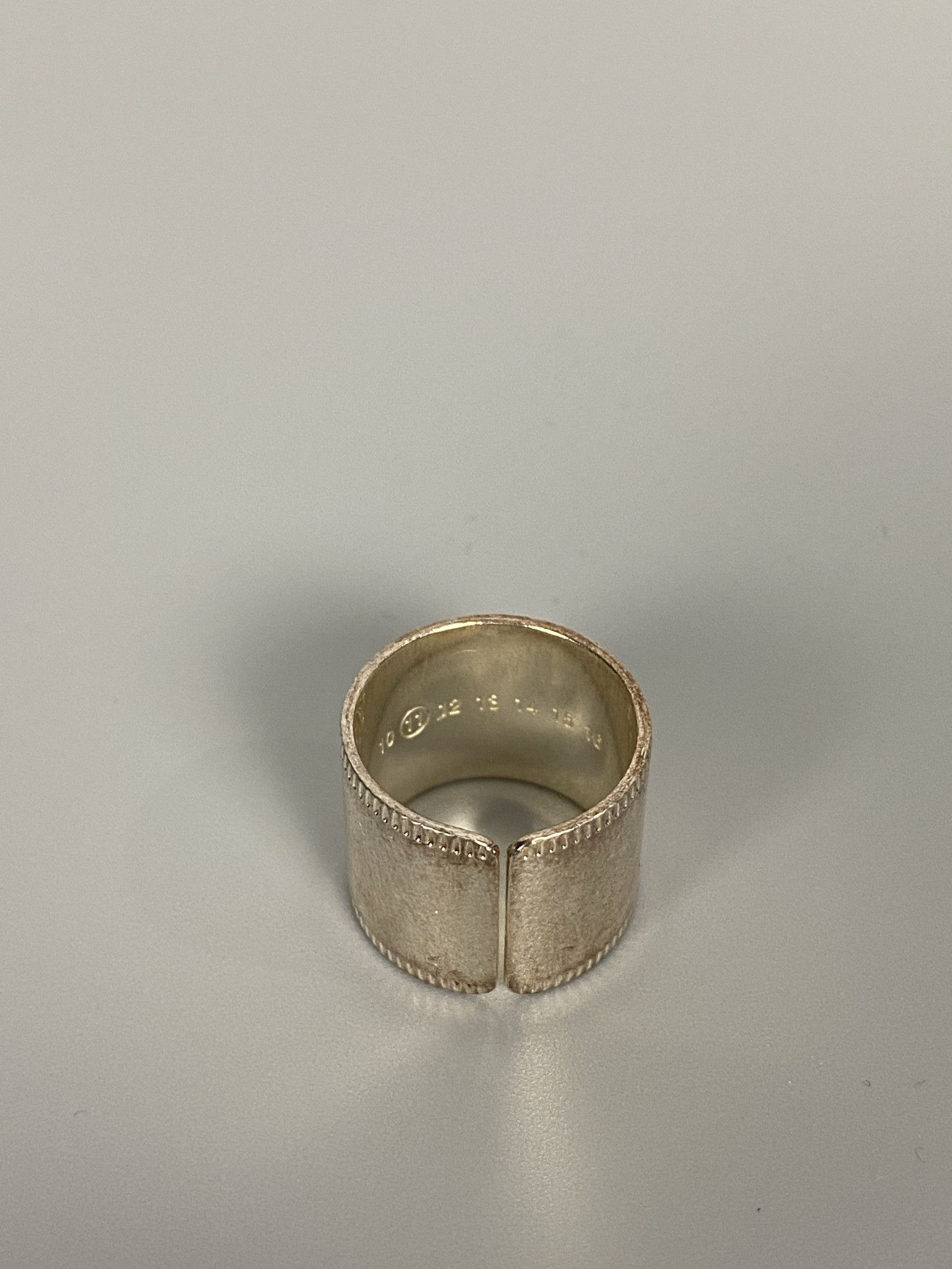 Maison Margiela Silver Textured Band Size ONE SIZE - 5 Thumbnail