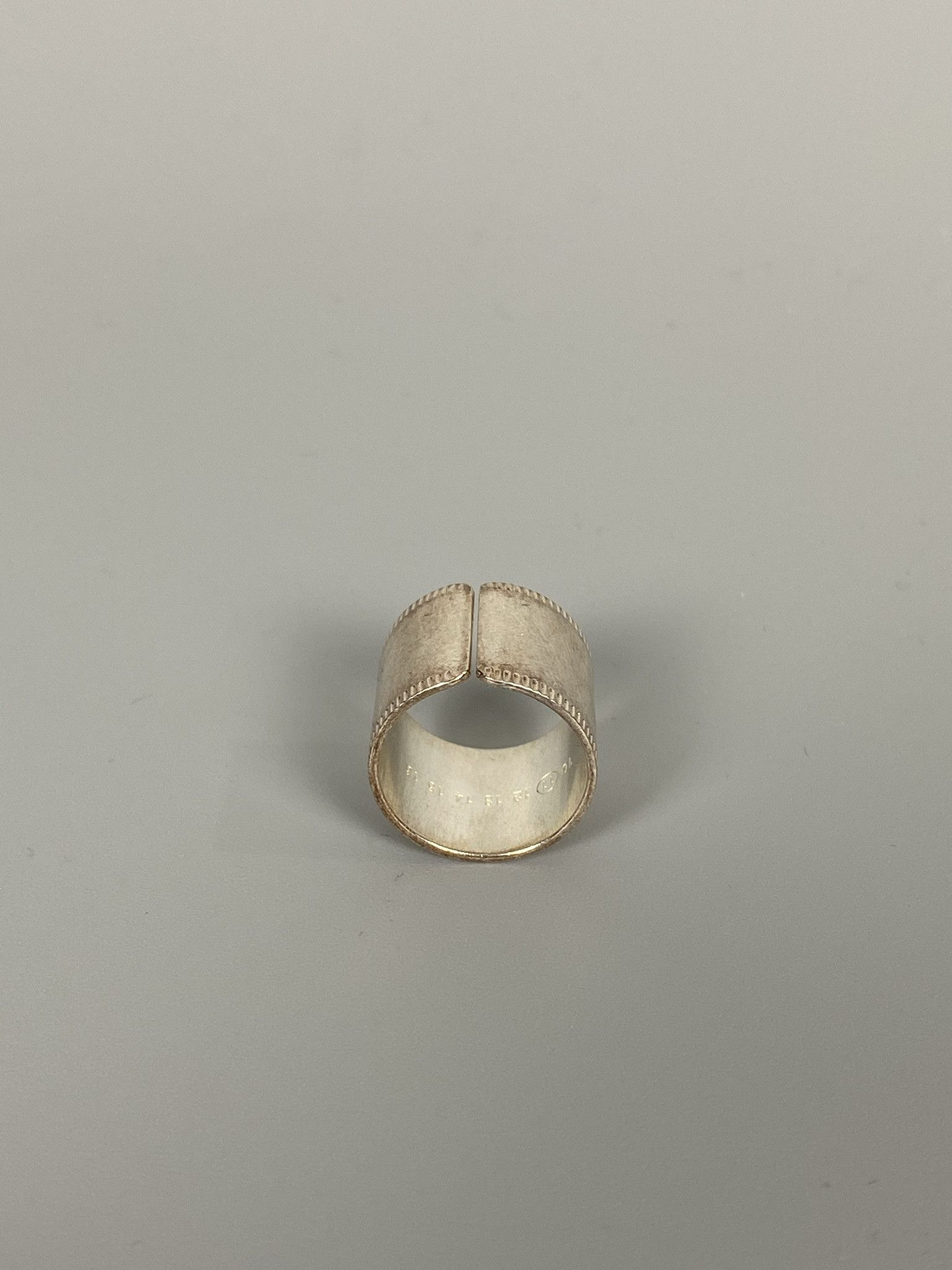 Maison Margiela Silver Textured Band Size ONE SIZE - 2 Thumbnail