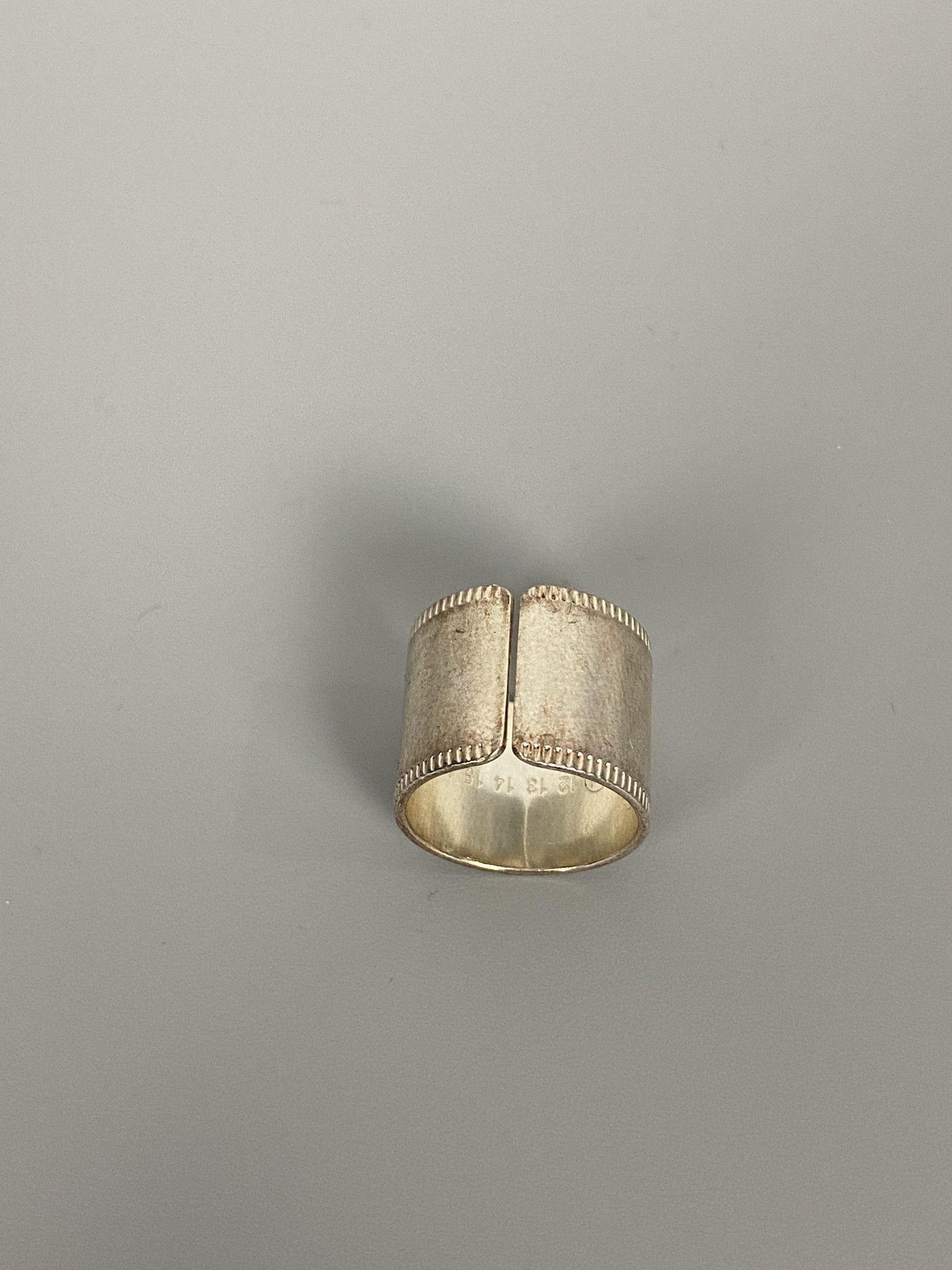 Maison Margiela Silver Textured Band Size ONE SIZE - 4 Thumbnail