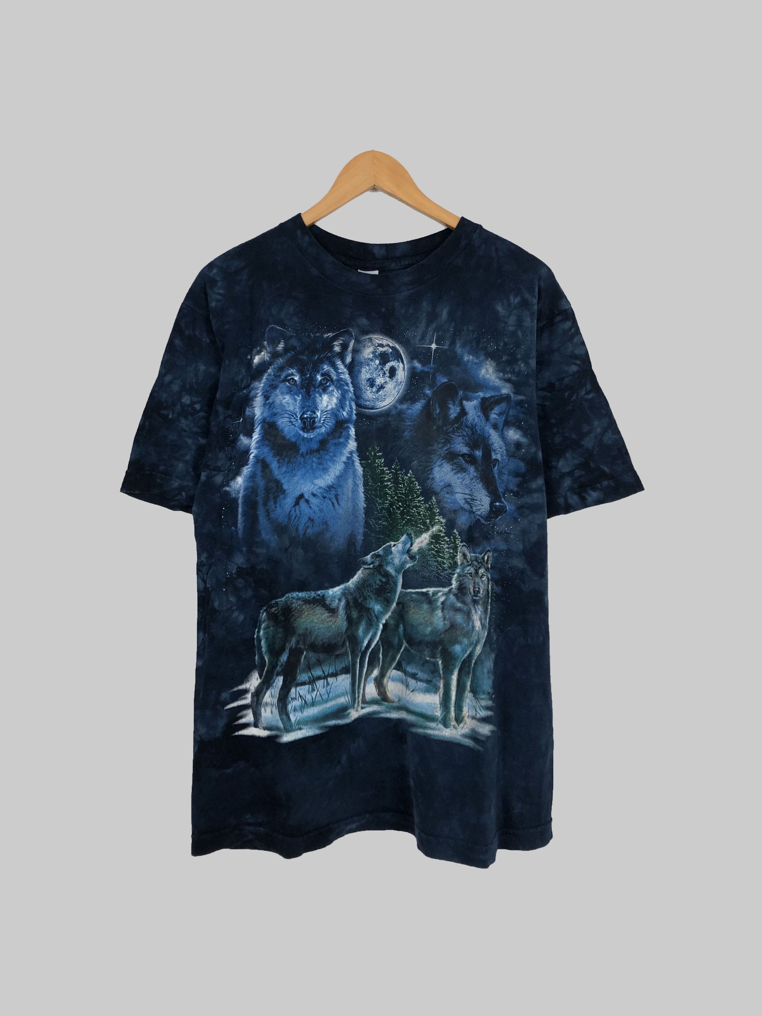 Vintage Vintage 90s Wolf tie dye t-shirt (Sea Frog Wolf Eagles) Size US M / EU 48-50 / 2 - 1 Thumbnail