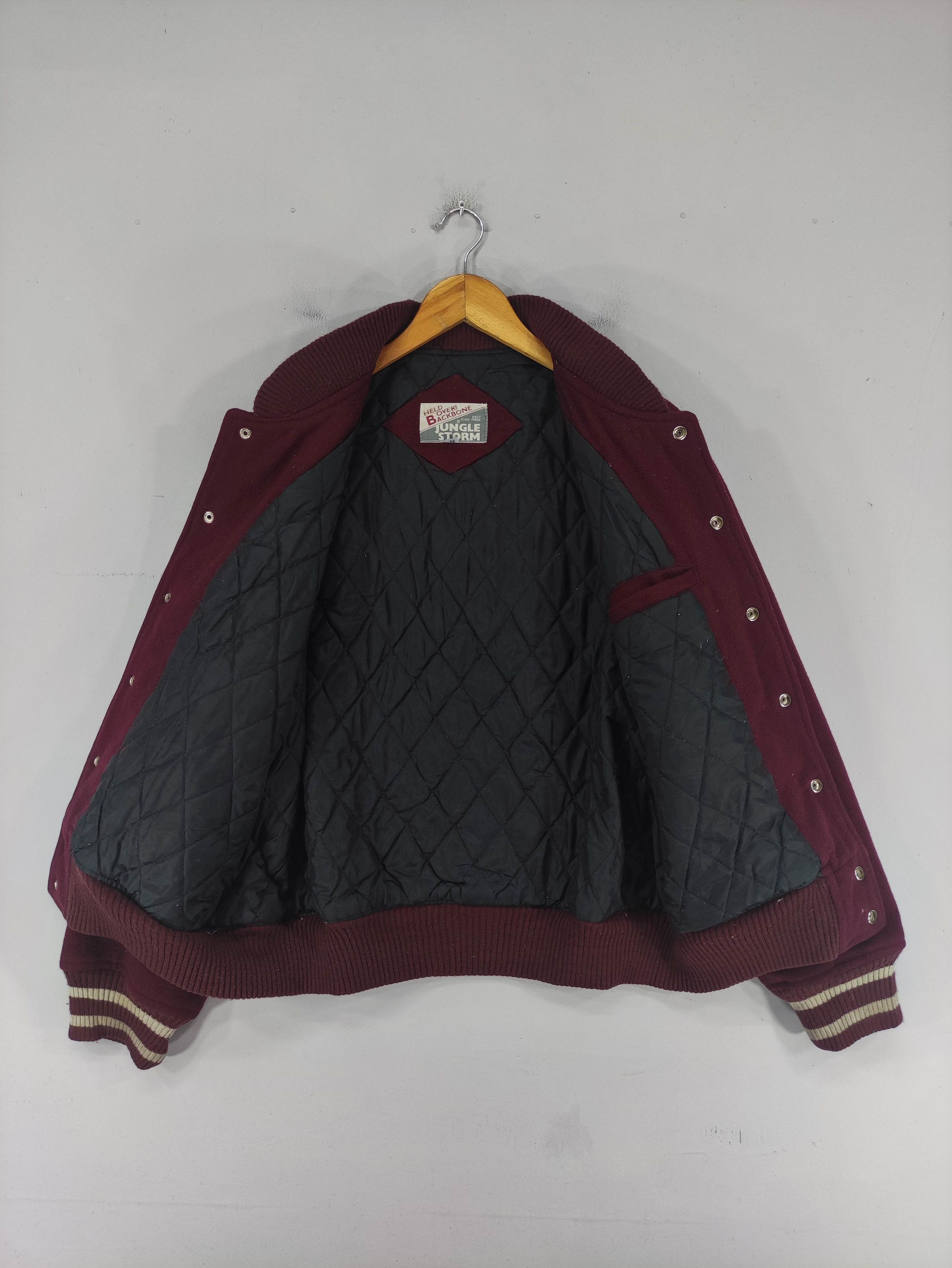 Vintage Vintage Varsity Jacket Jungle Storm Snap Button Size US L / EU 52-54 / 3 - 4 Thumbnail