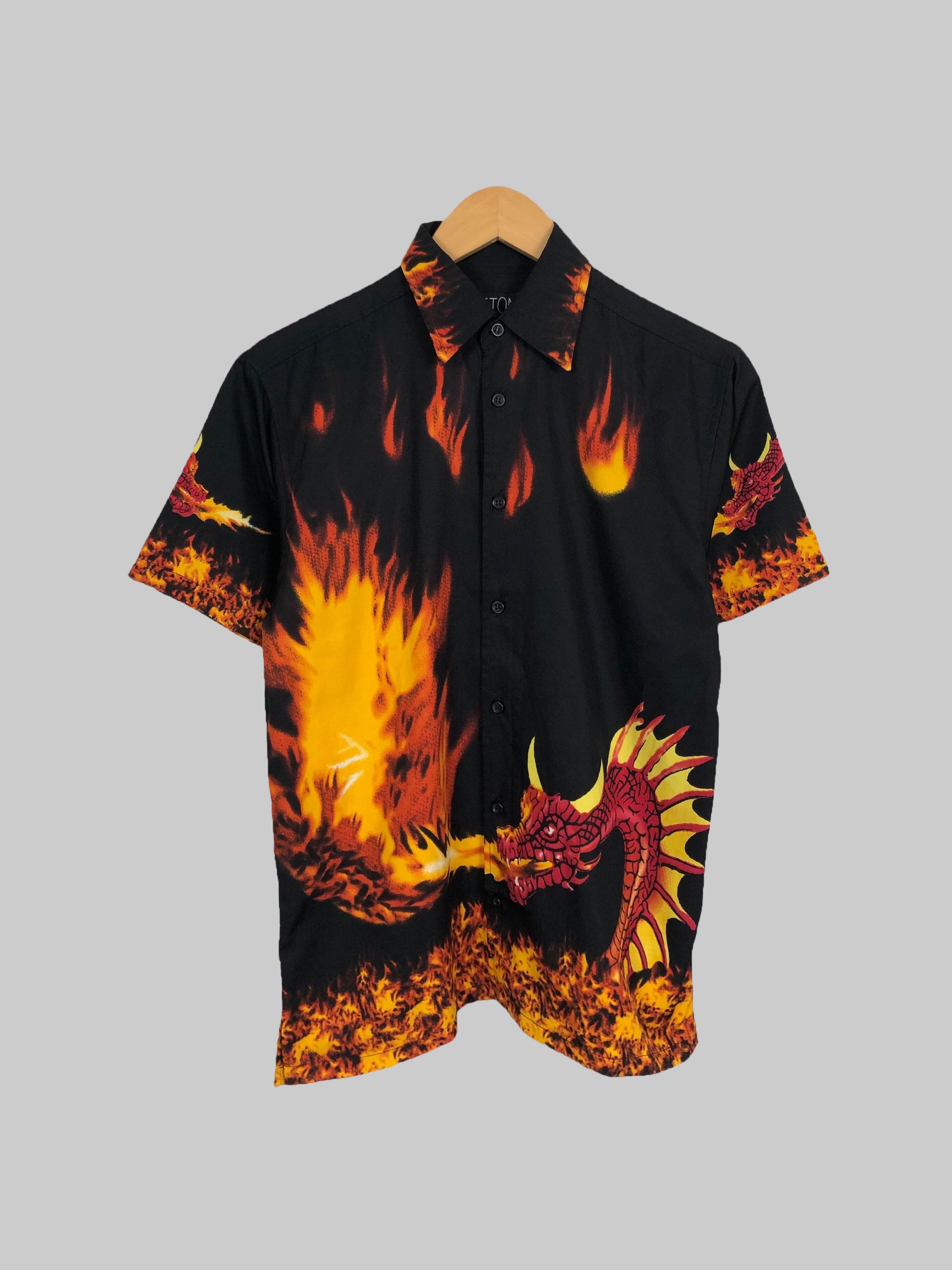 Other Dragon Fire Flame Hawaiian Shirt Size US S / EU 44-46 / 1 - 1 Thumbnail