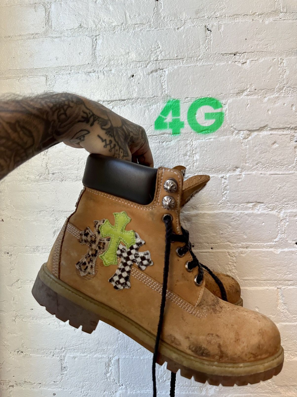 Chrome Hearts × Timberland Famous Chrome Hearts x Timberland Boots Made for 4Gseller Size US 10.5 / EU 43-44 - 4 Thumbnail