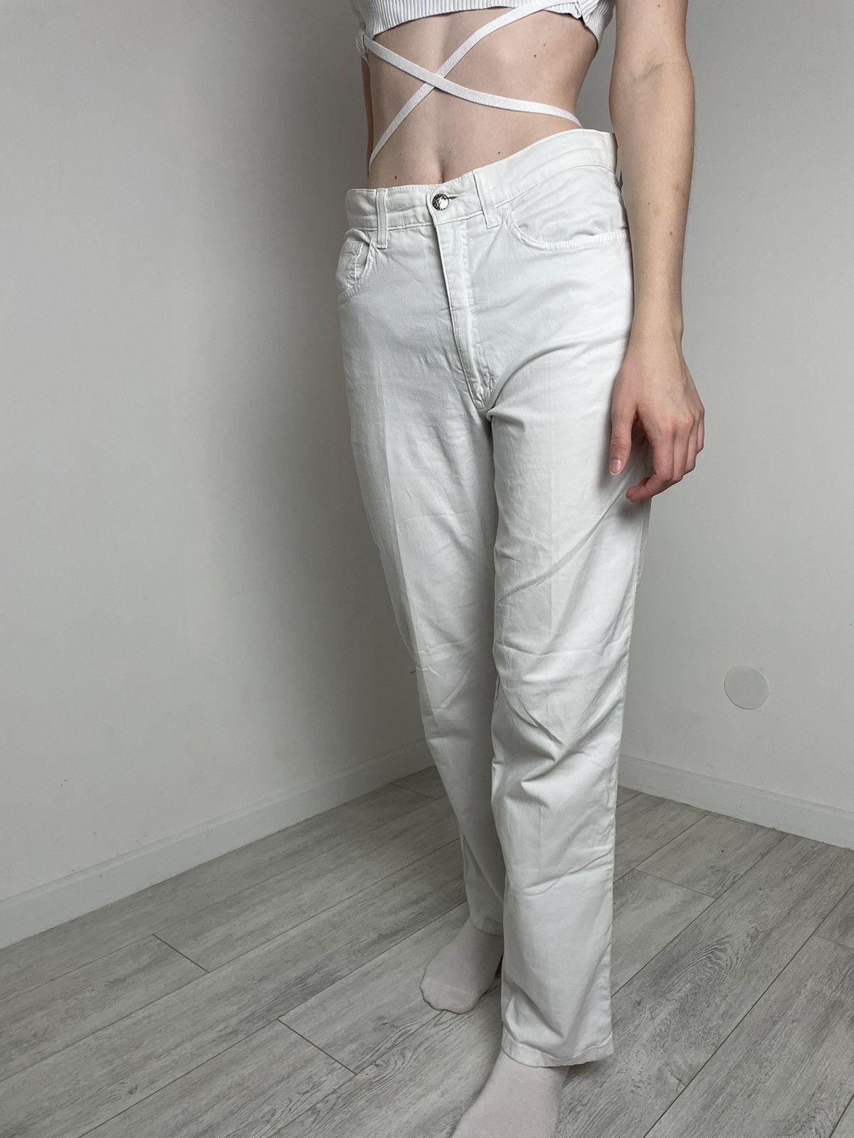 Fendi Fendi vintage rare casual white pants logo Size US 31 - 5 Thumbnail