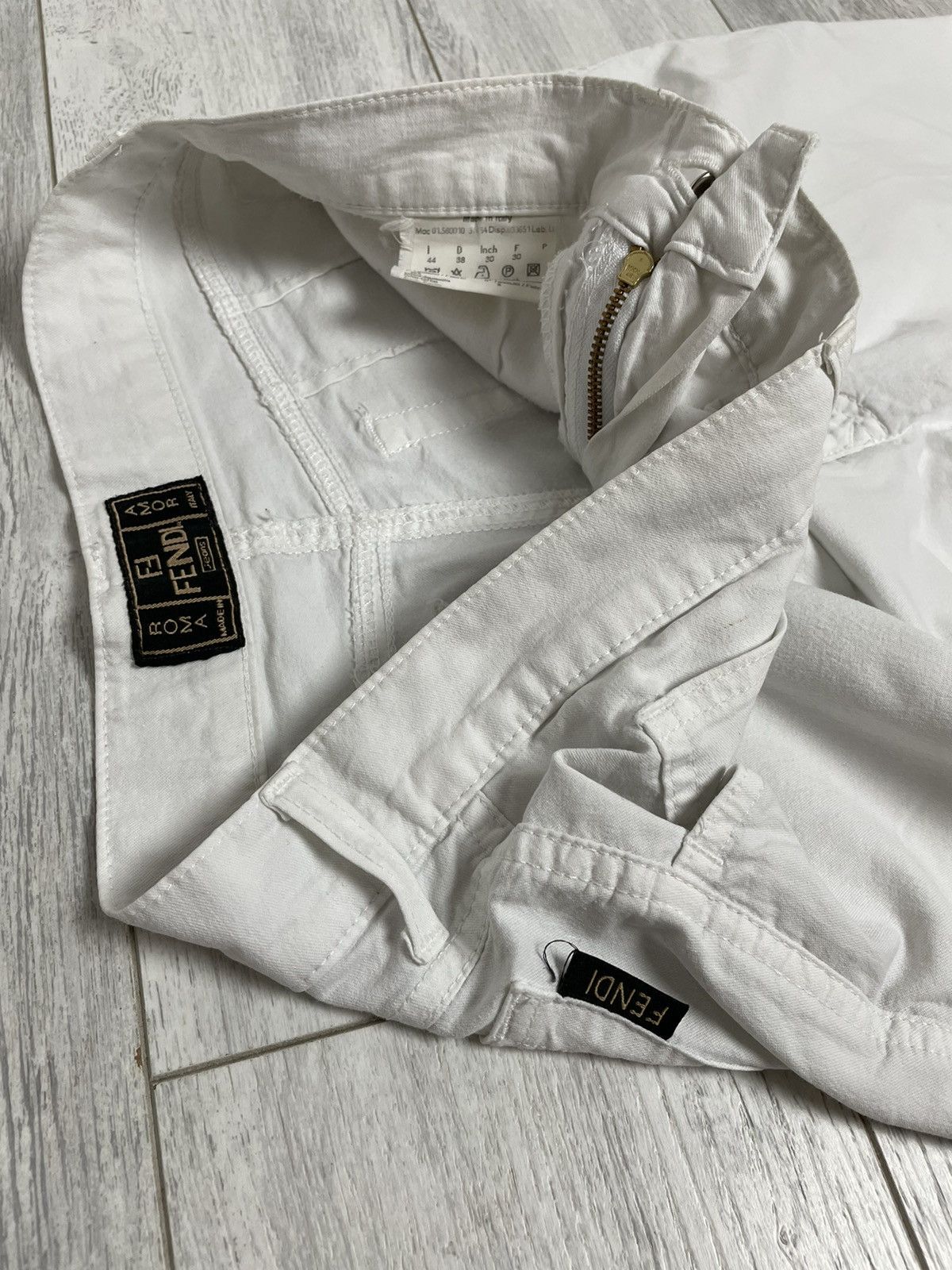 Fendi Fendi vintage rare casual white pants logo Size US 31 - 21 Thumbnail