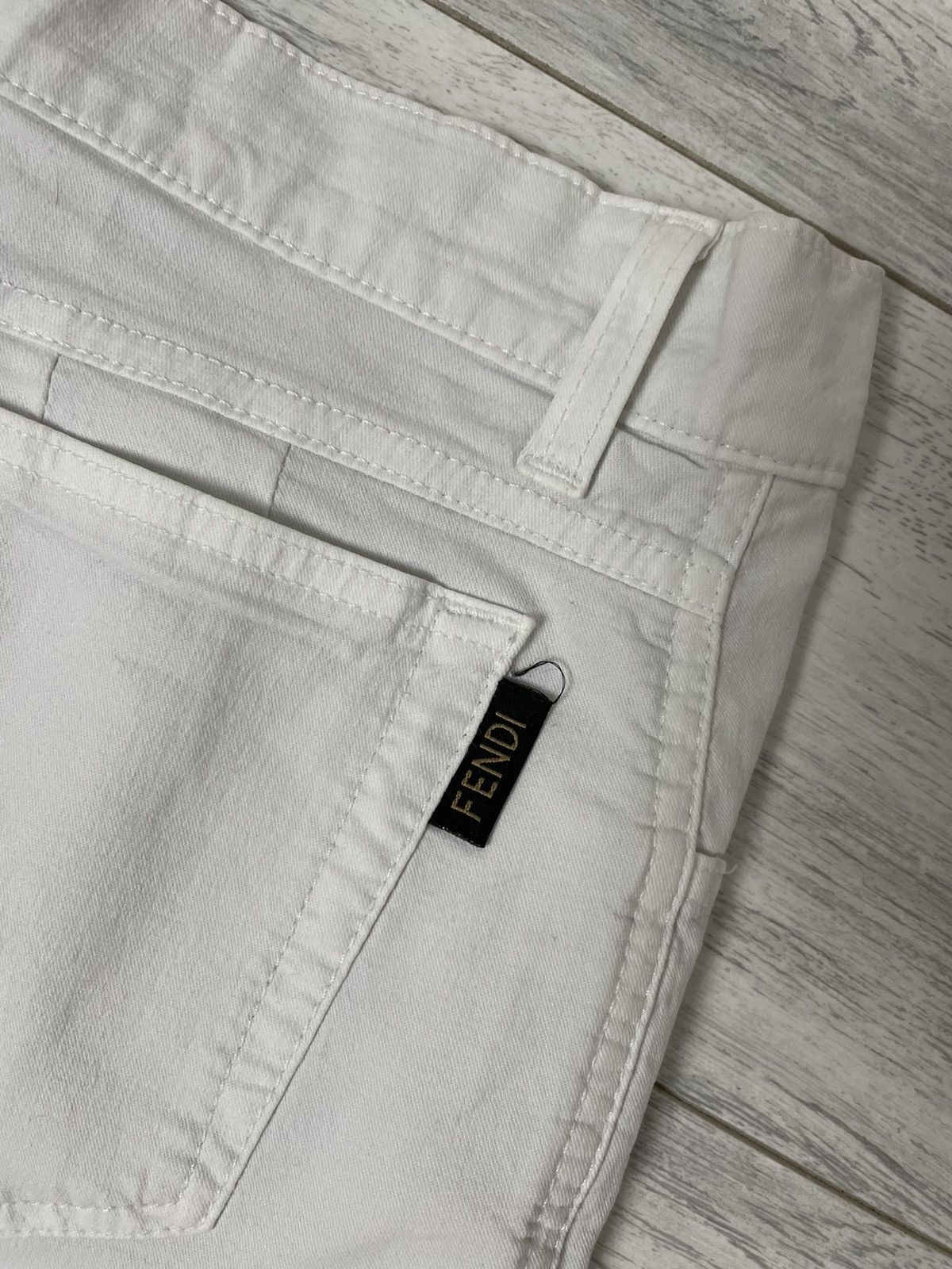 Fendi Fendi vintage rare casual white pants logo Size US 31 - 24 Thumbnail