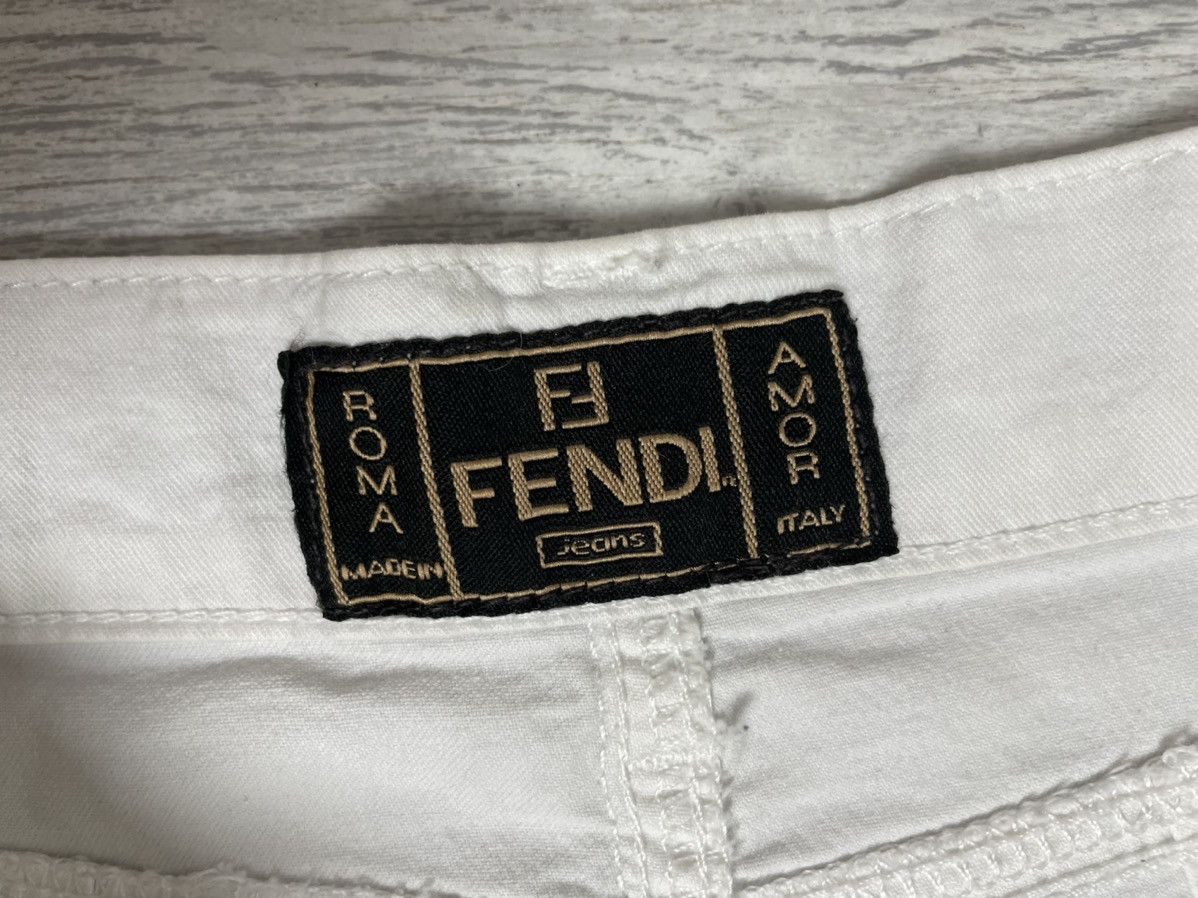Fendi Fendi vintage rare casual white pants logo Size US 31 - 20 Thumbnail