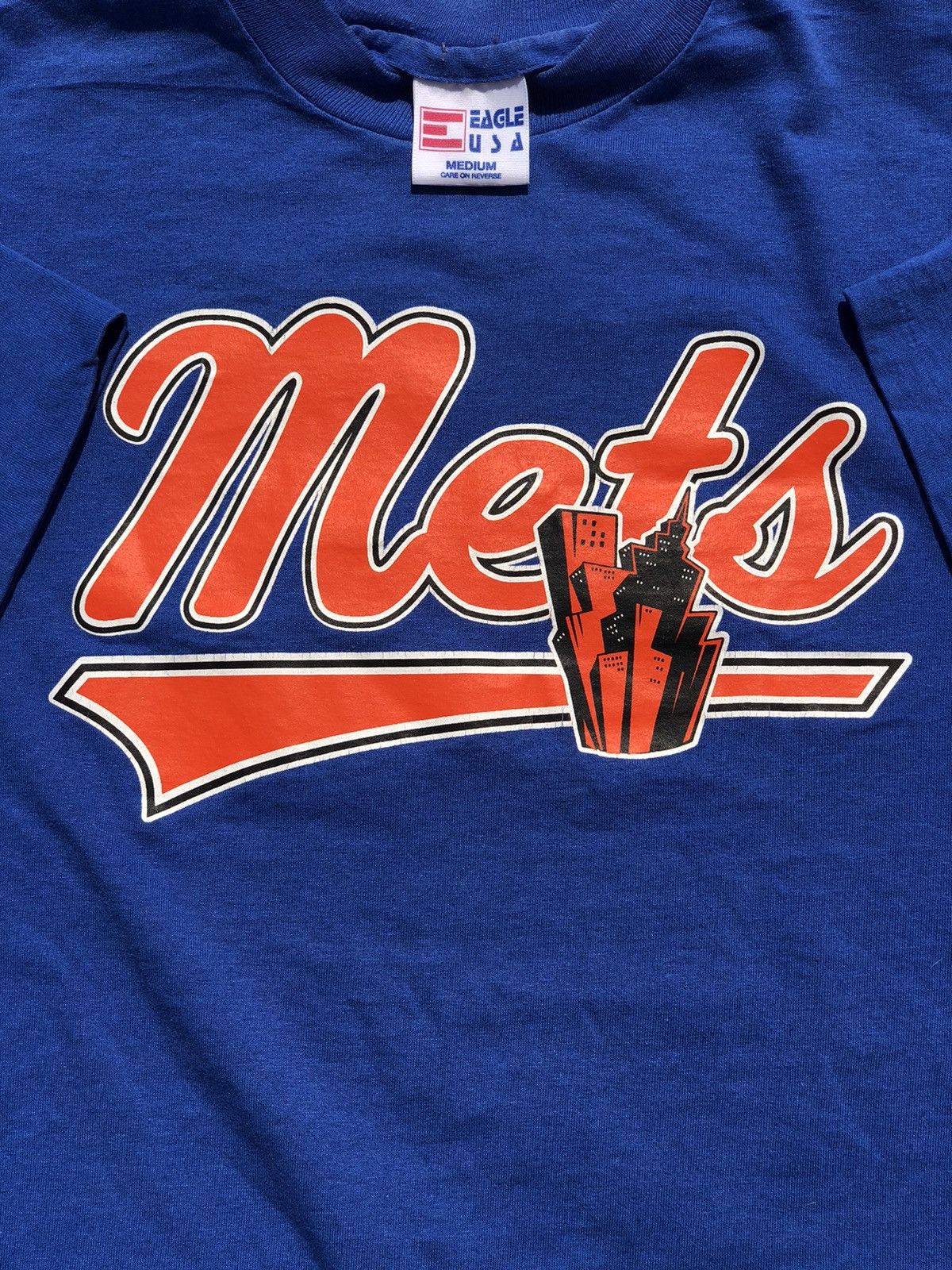 MLB Vintage 90s New York Mets MLB Single Stitch Blue Tee Size US M / EU 48-50 / 2 - 3 Thumbnail