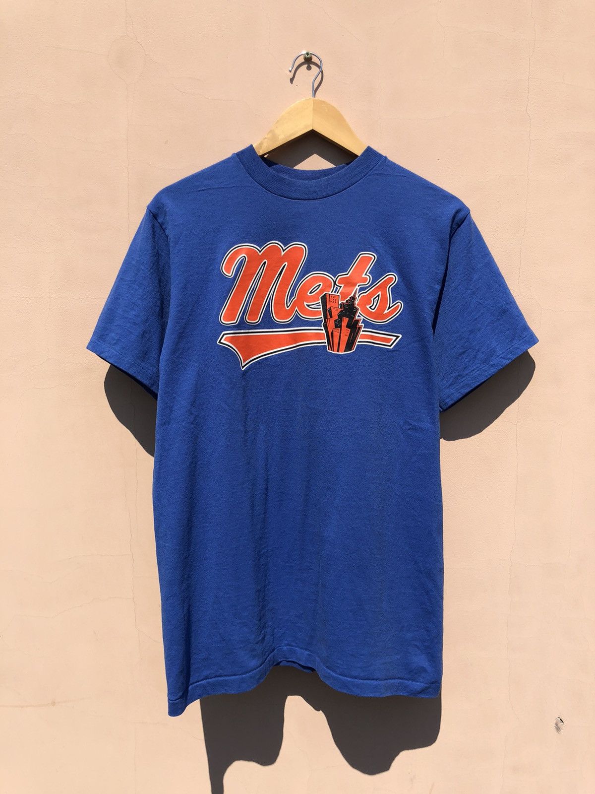 MLB Vintage 90s New York Mets MLB Single Stitch Blue Tee Size US M / EU 48-50 / 2 - 1 Thumbnail
