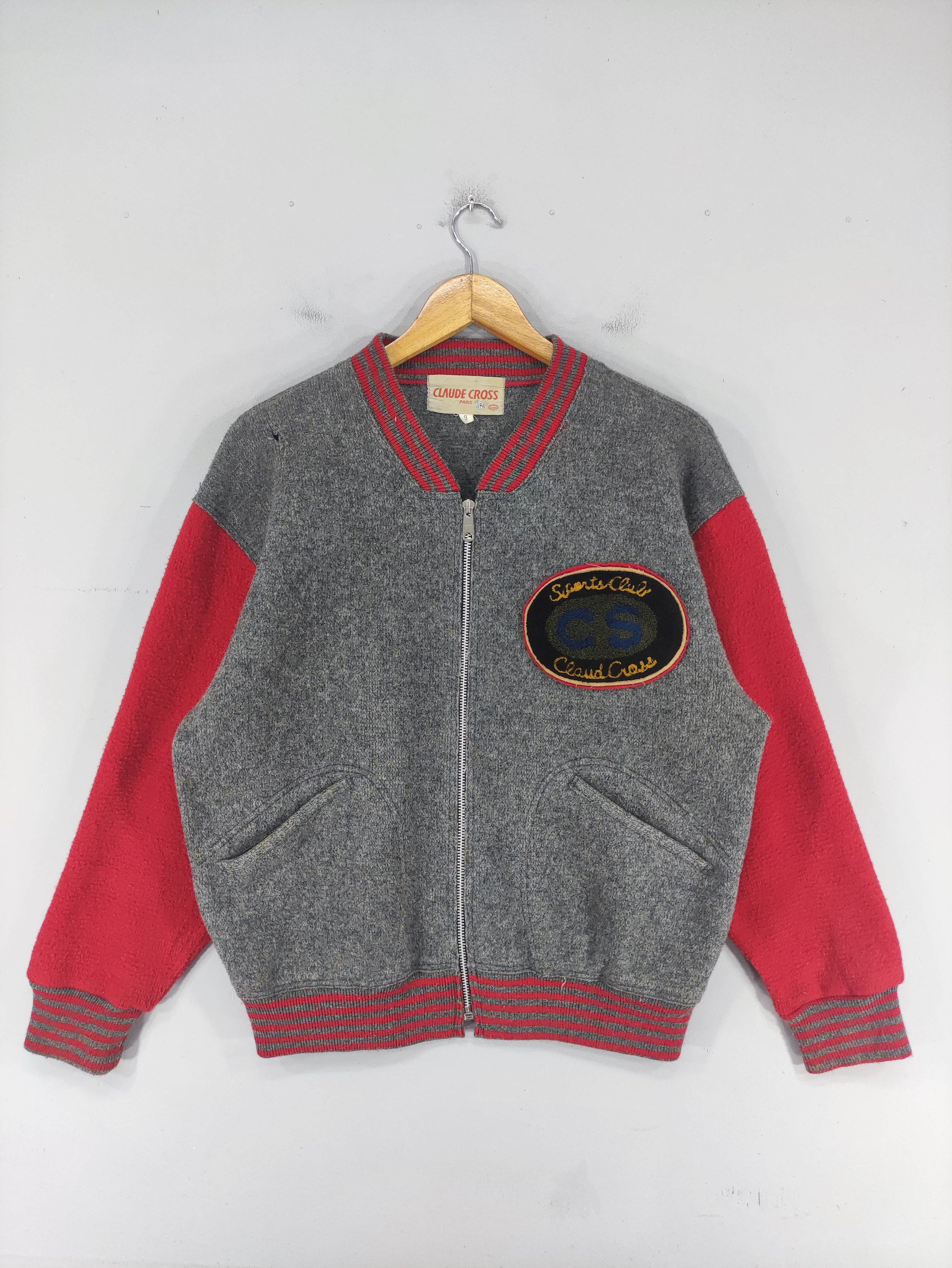 Vintage Vintage Claude Cross Varsity Wool Jacket Zipper Size US M / EU 48-50 / 2 - 1 Thumbnail
