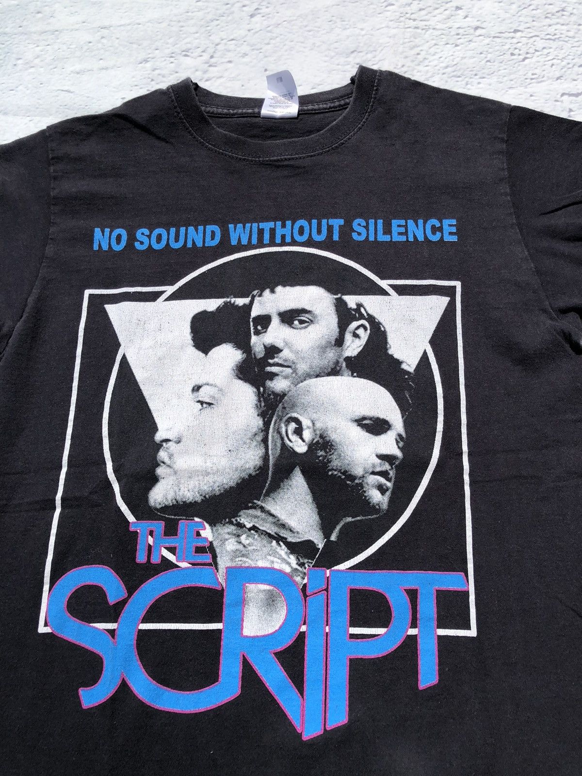 Band Tees Vintage 2015 The Script No Sound Without Silence Black Tee Size US S / EU 44-46 / 1 - 3 Thumbnail