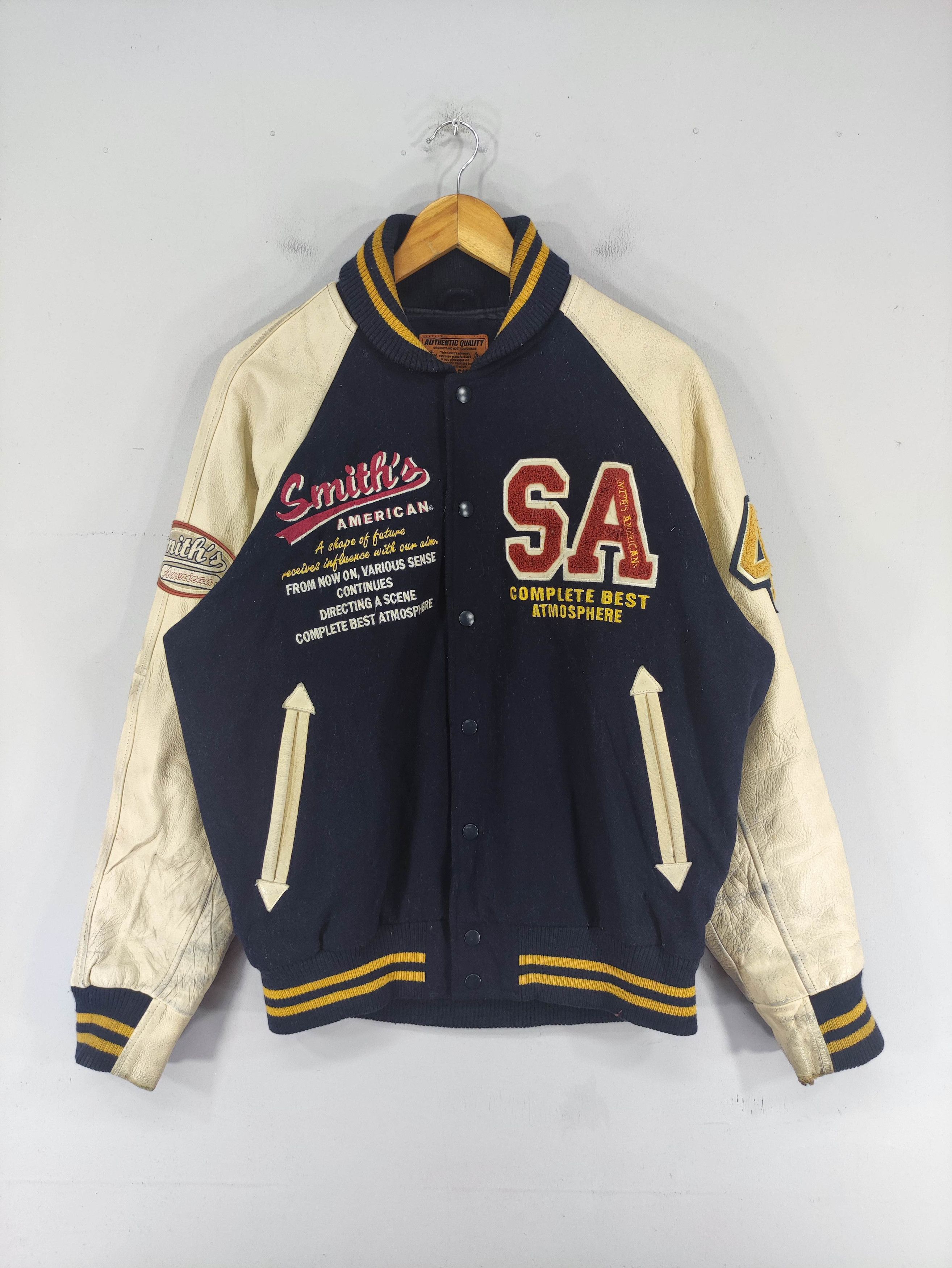 image of Smiths American x Varsity Jacket Vintage Smith's American Varsity Jacket Sleeve Leather (Size Large