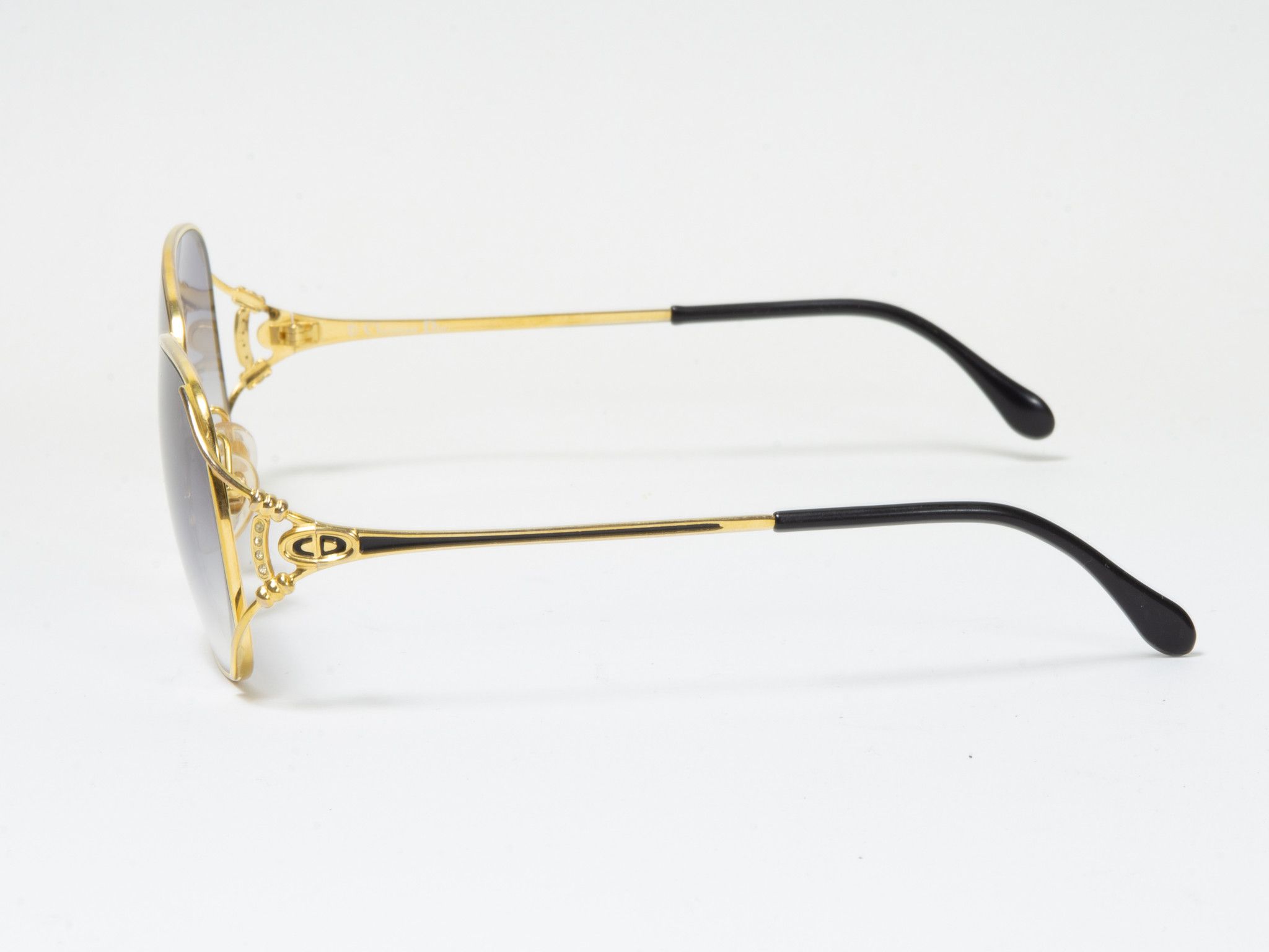 Dior 80's CARTIER STYLE GOLDEN VINTAGE DIOR SUNGLASSES Size ONE SIZE - 2 Thumbnail