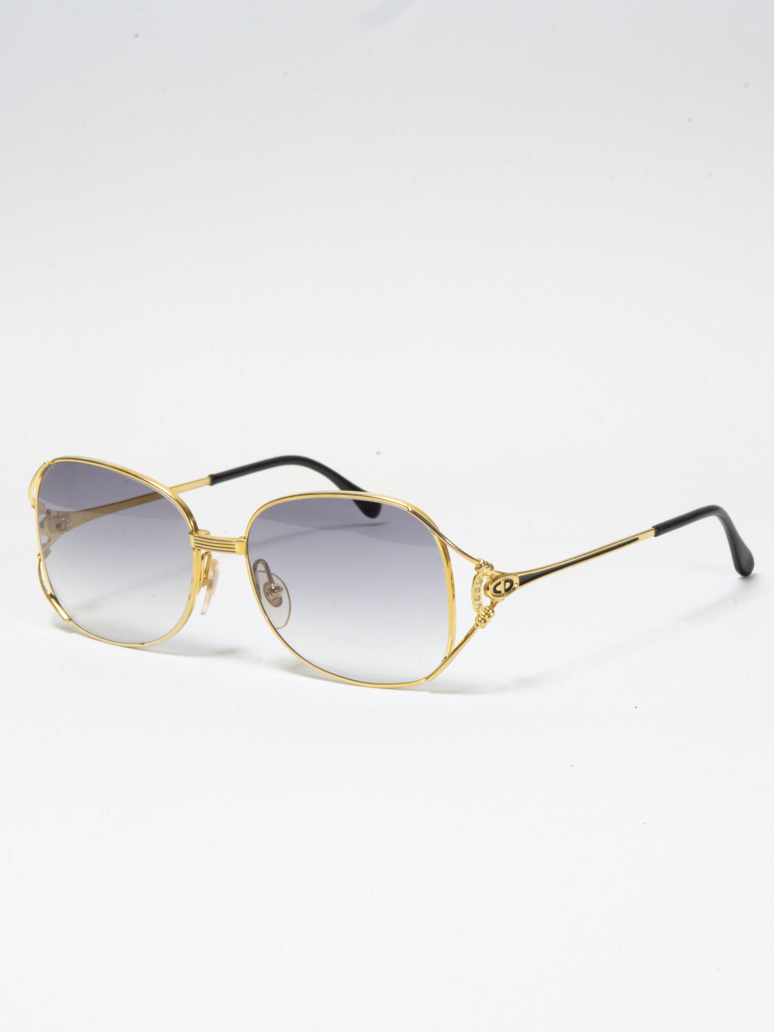 Dior 80's CARTIER STYLE GOLDEN VINTAGE DIOR SUNGLASSES Size ONE SIZE - 1 Thumbnail
