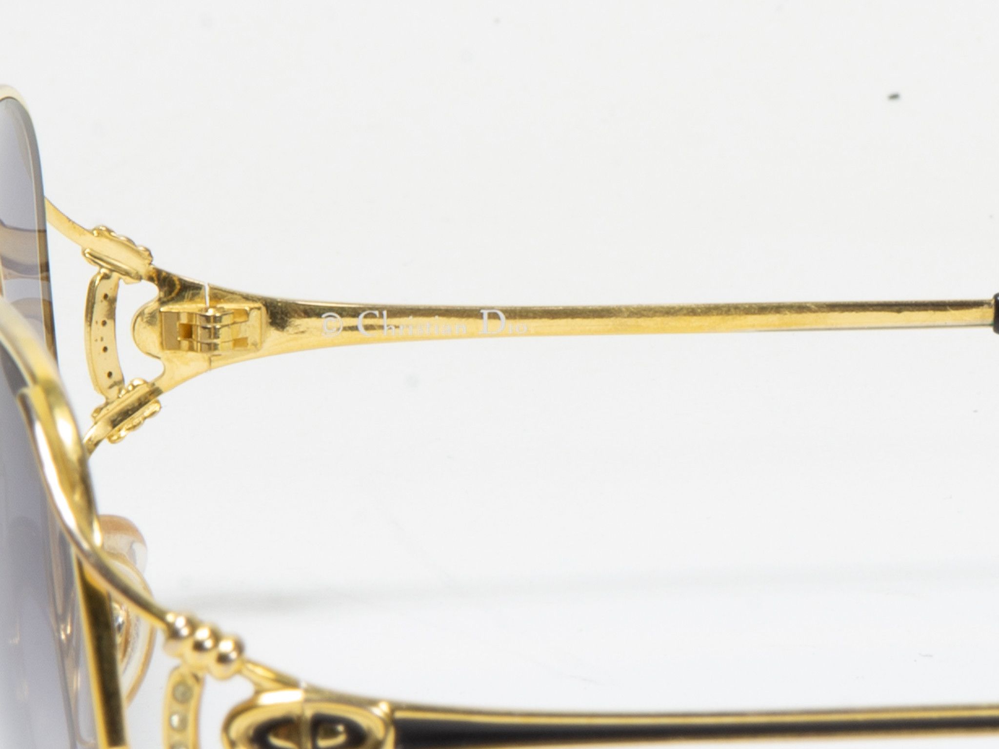 Dior 80's CARTIER STYLE GOLDEN VINTAGE DIOR SUNGLASSES Size ONE SIZE - 5 Thumbnail