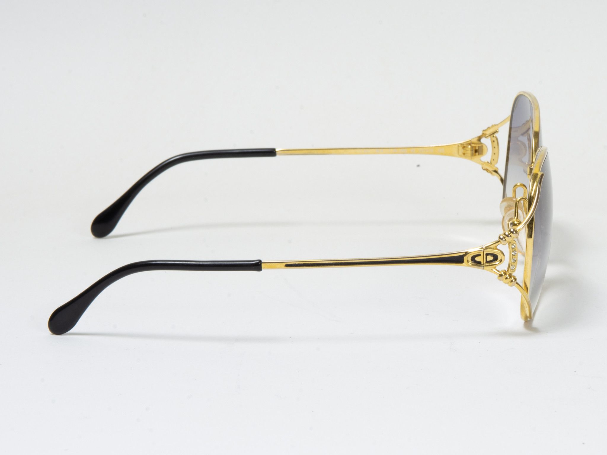 Dior 80's CARTIER STYLE GOLDEN VINTAGE DIOR SUNGLASSES Size ONE SIZE - 4 Thumbnail