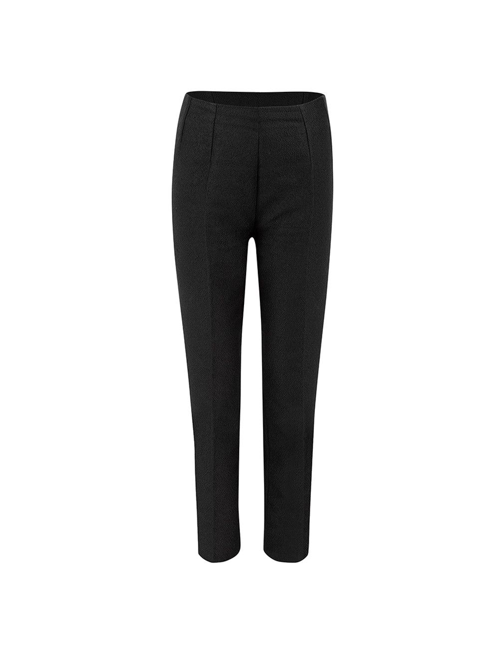 Black Textured Slim Leg Trousers