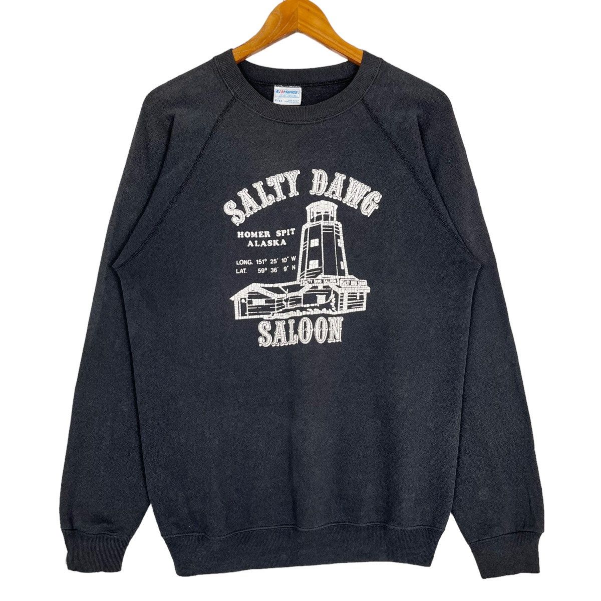 Vintage Salty Dawg Saloon Cowboy’s Style Crewneck Sweatshirt