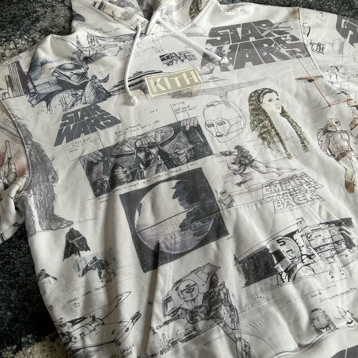 Kith × Ronnie Fieg × Star Wars 2021 CONCEPT ART SKETCHES ALLOVER PRiNT HOODiE SWEATSHiRT Size US XL / EU 56 / 4 - 10 Thumbnail