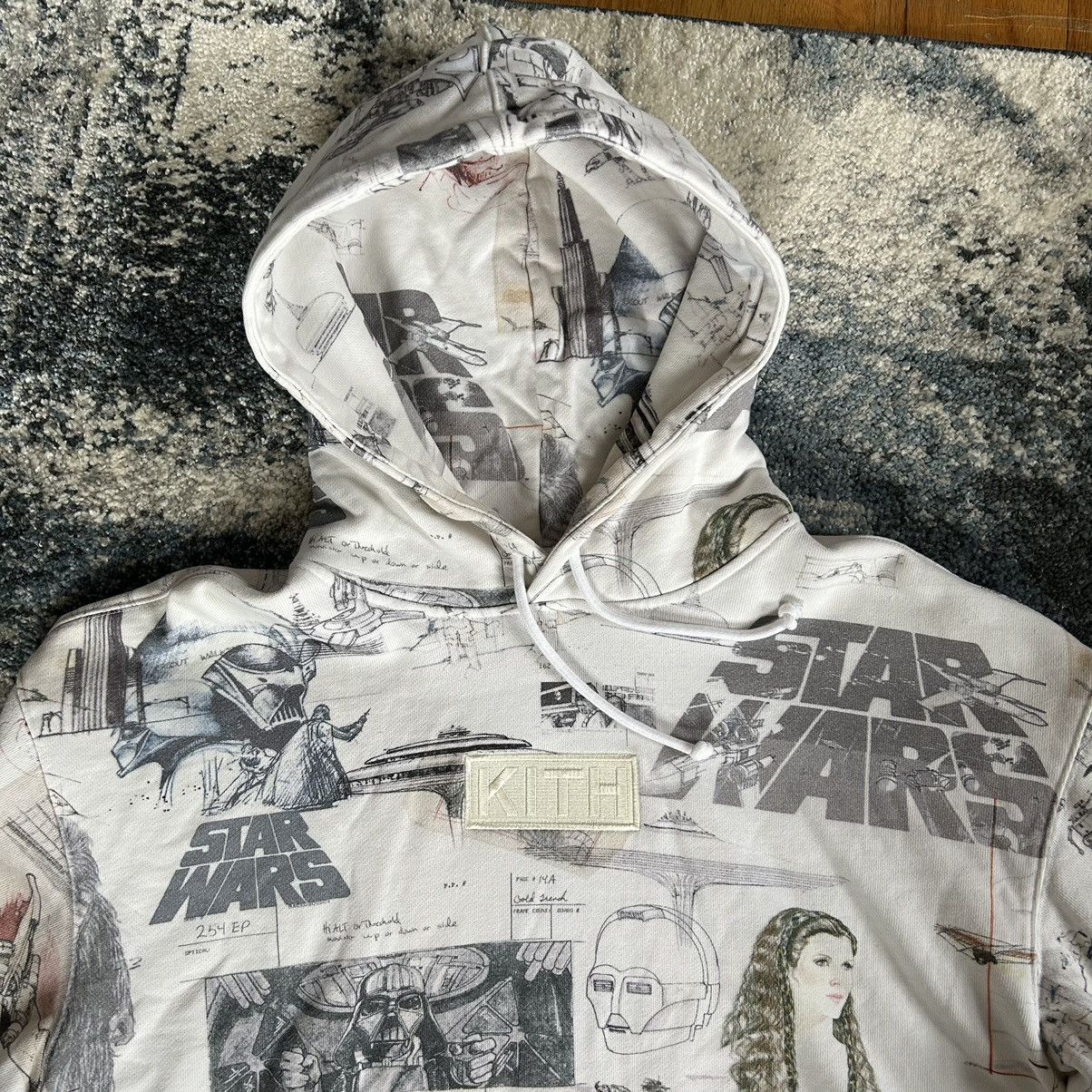 Kith × Ronnie Fieg × Star Wars 2021 CONCEPT ART SKETCHES ALLOVER PRiNT HOODiE SWEATSHiRT Size US XL / EU 56 / 4 - 2 Thumbnail