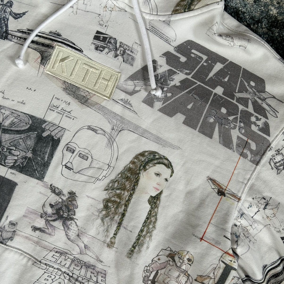 Kith × Ronnie Fieg × Star Wars 2021 CONCEPT ART SKETCHES ALLOVER PRiNT HOODiE SWEATSHiRT Size US XL / EU 56 / 4 - 8 Thumbnail