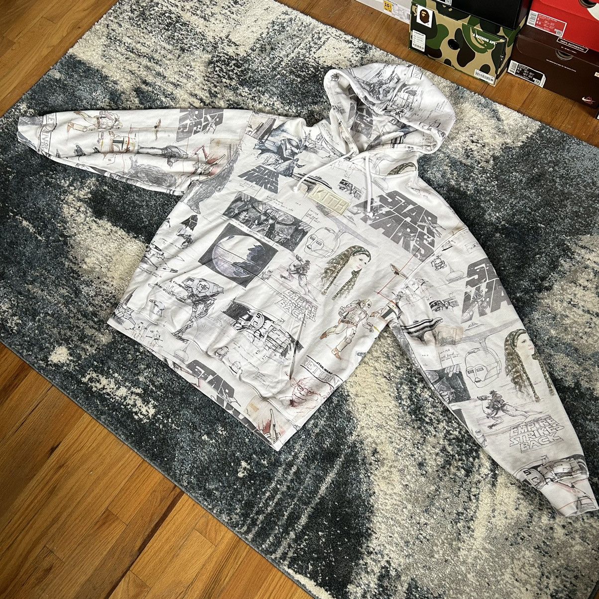 Kith × Ronnie Fieg × Star Wars 2021 CONCEPT ART SKETCHES ALLOVER PRiNT HOODiE SWEATSHiRT Size US XL / EU 56 / 4 - 5 Thumbnail