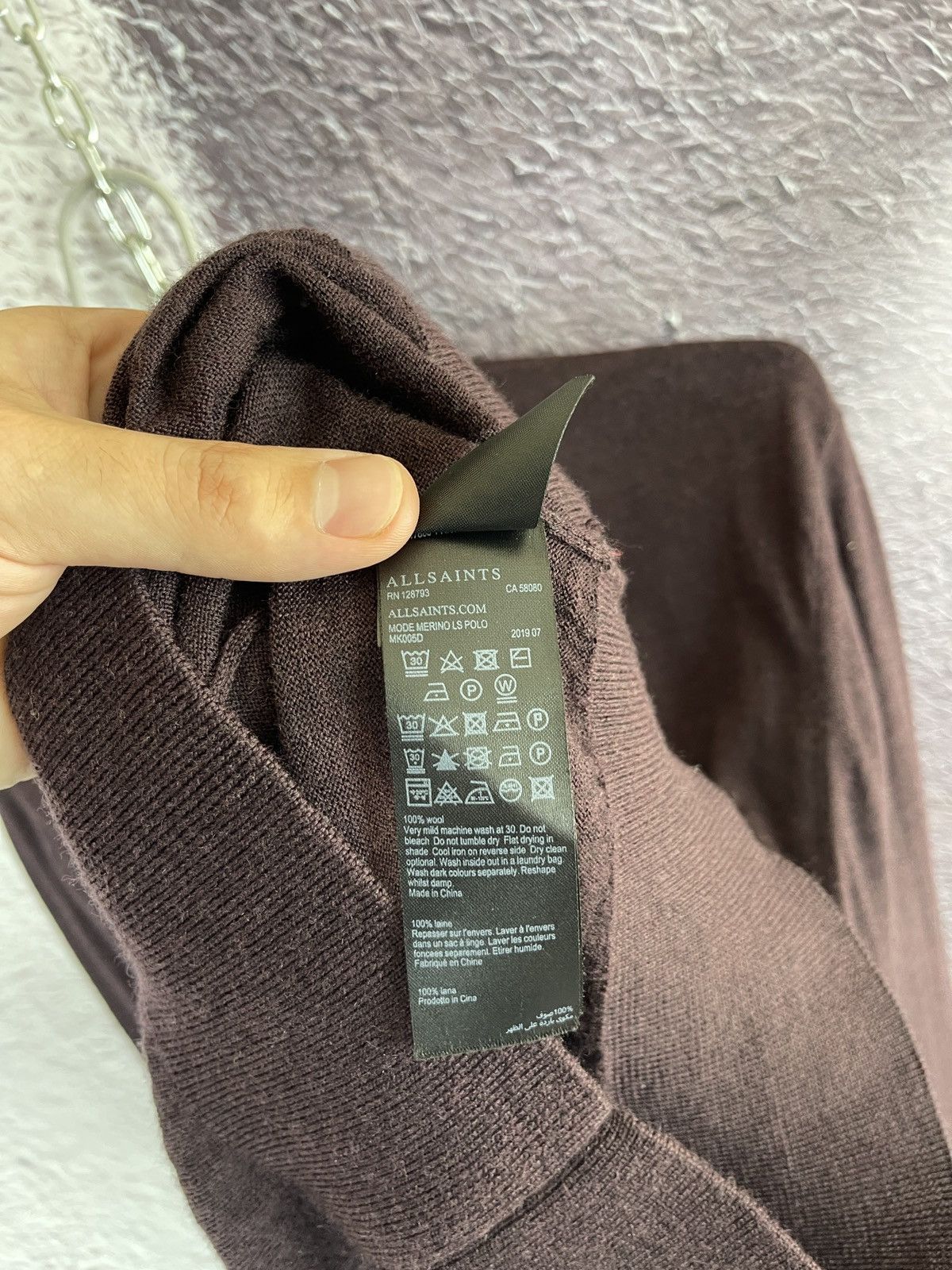 Allsaints Allsaints Mode Merino Long sleeve polo wool sweater Size US S / EU 44-46 / 1 - 9 Thumbnail