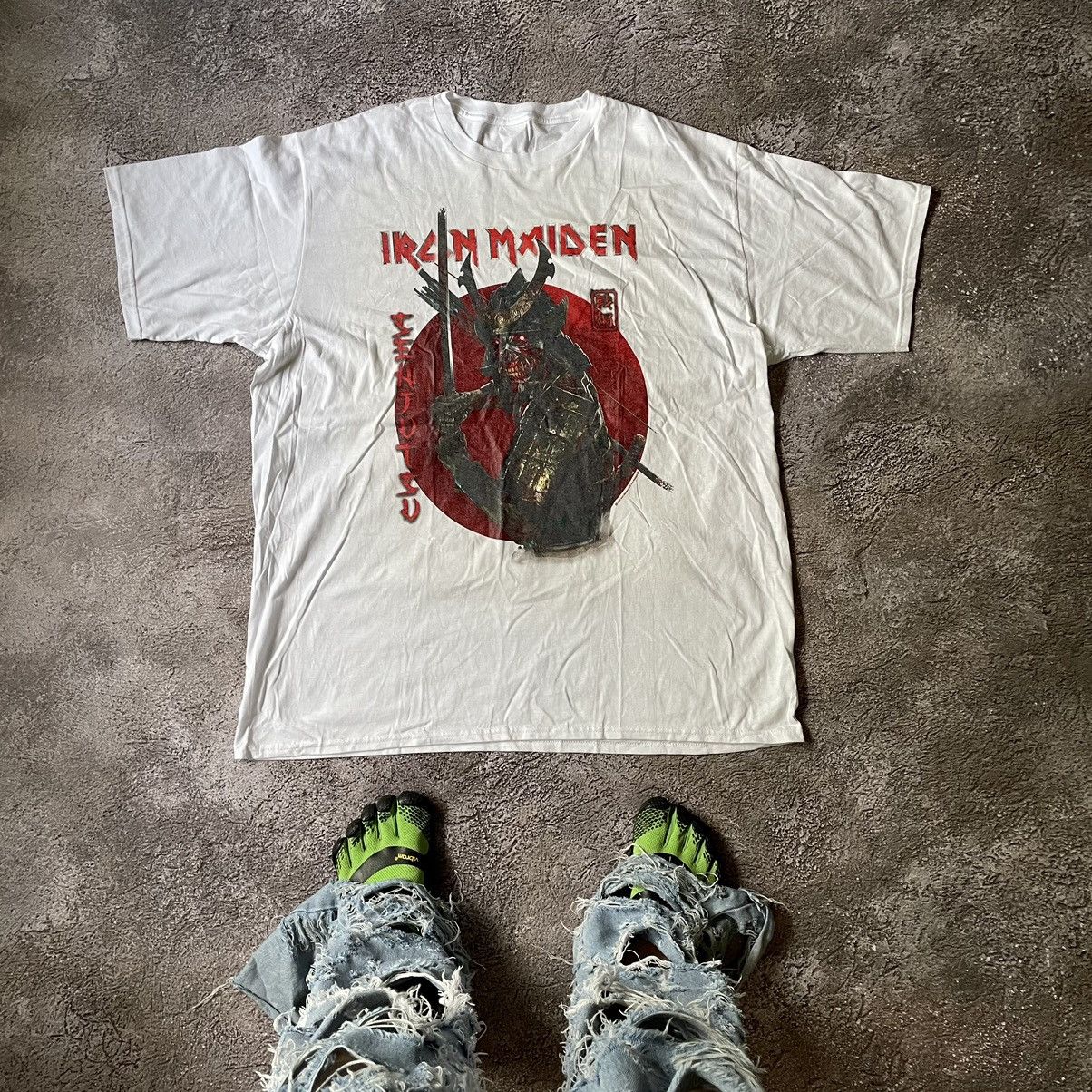 Vintage Vintage Iron Maiden Band Tee Sun Faded Grunge Wide Leg XXL Size US XXL / EU 58 / 5 - 1 Thumbnail