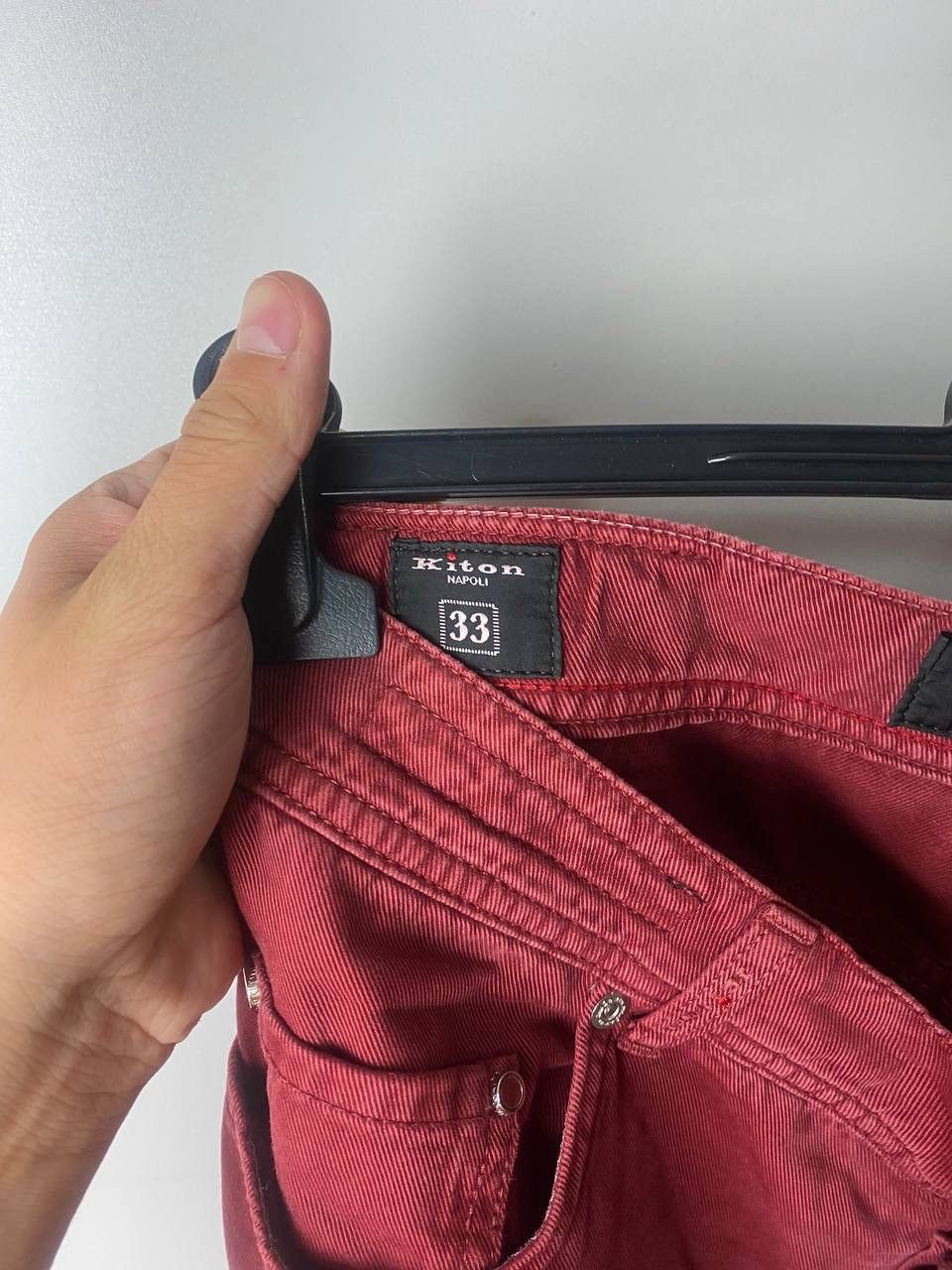 Kiton NWOT Est 1295 $ Kiton Selvedge plum button Fly jeans size 33 Size US 33 - 5 Thumbnail