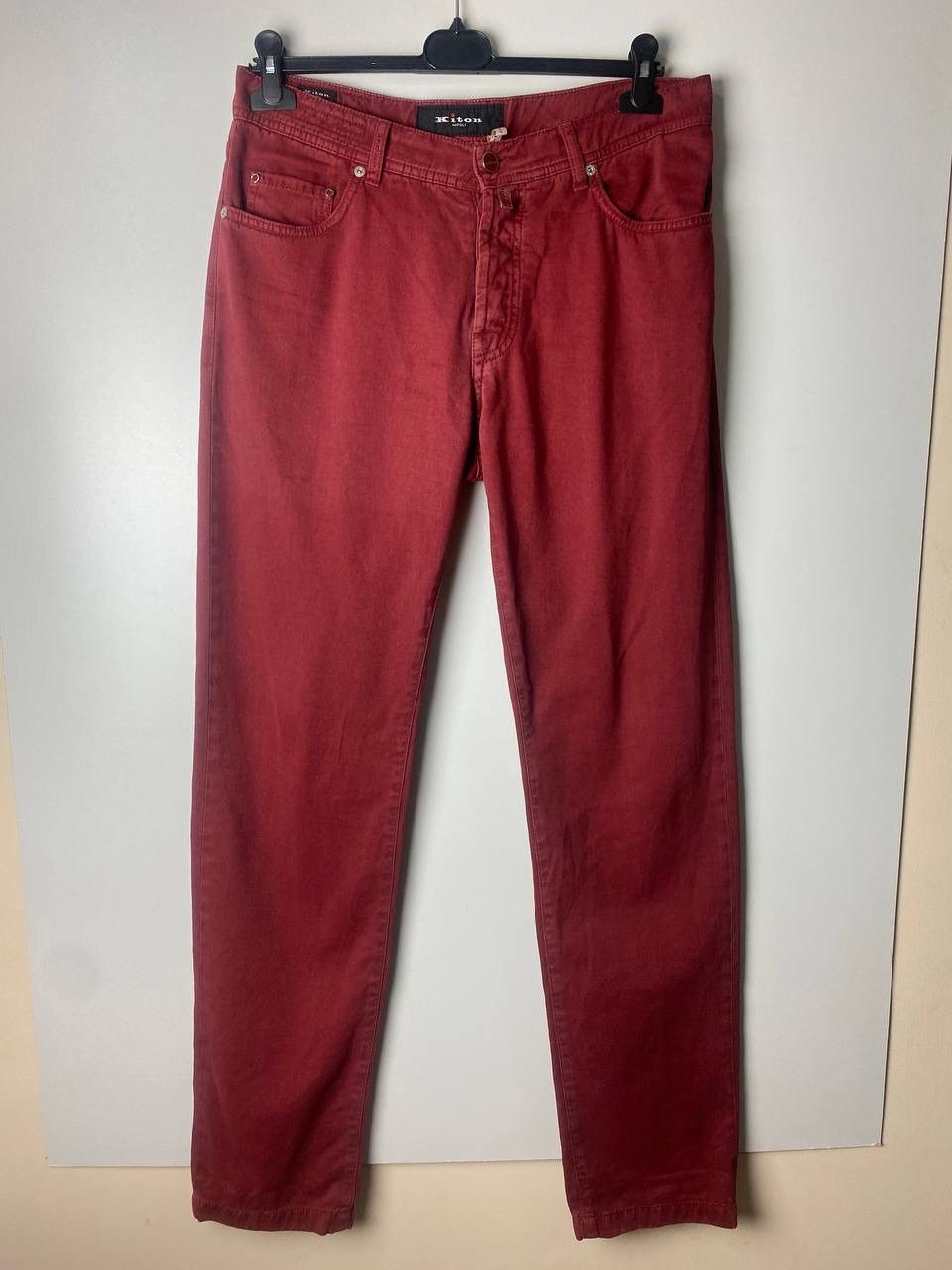 Kiton NWOT Est 1295 $ Kiton Selvedge plum button Fly jeans size 33 Size US 33 - 1 Thumbnail