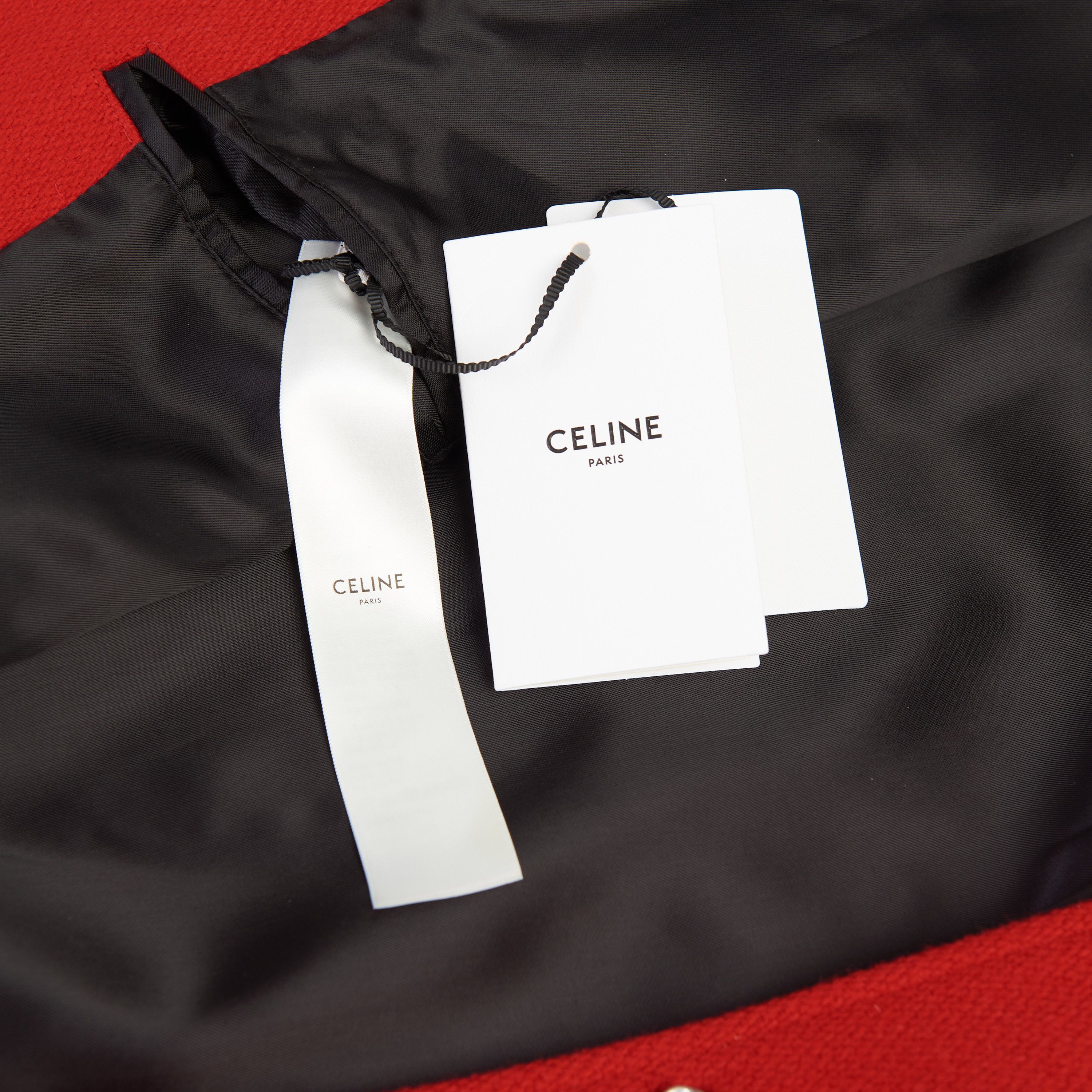 Celine Jackson Teddy Jacket Textured Wool, C Patch, Leather Details Size US M / EU 48-50 / 2 - 18 Thumbnail