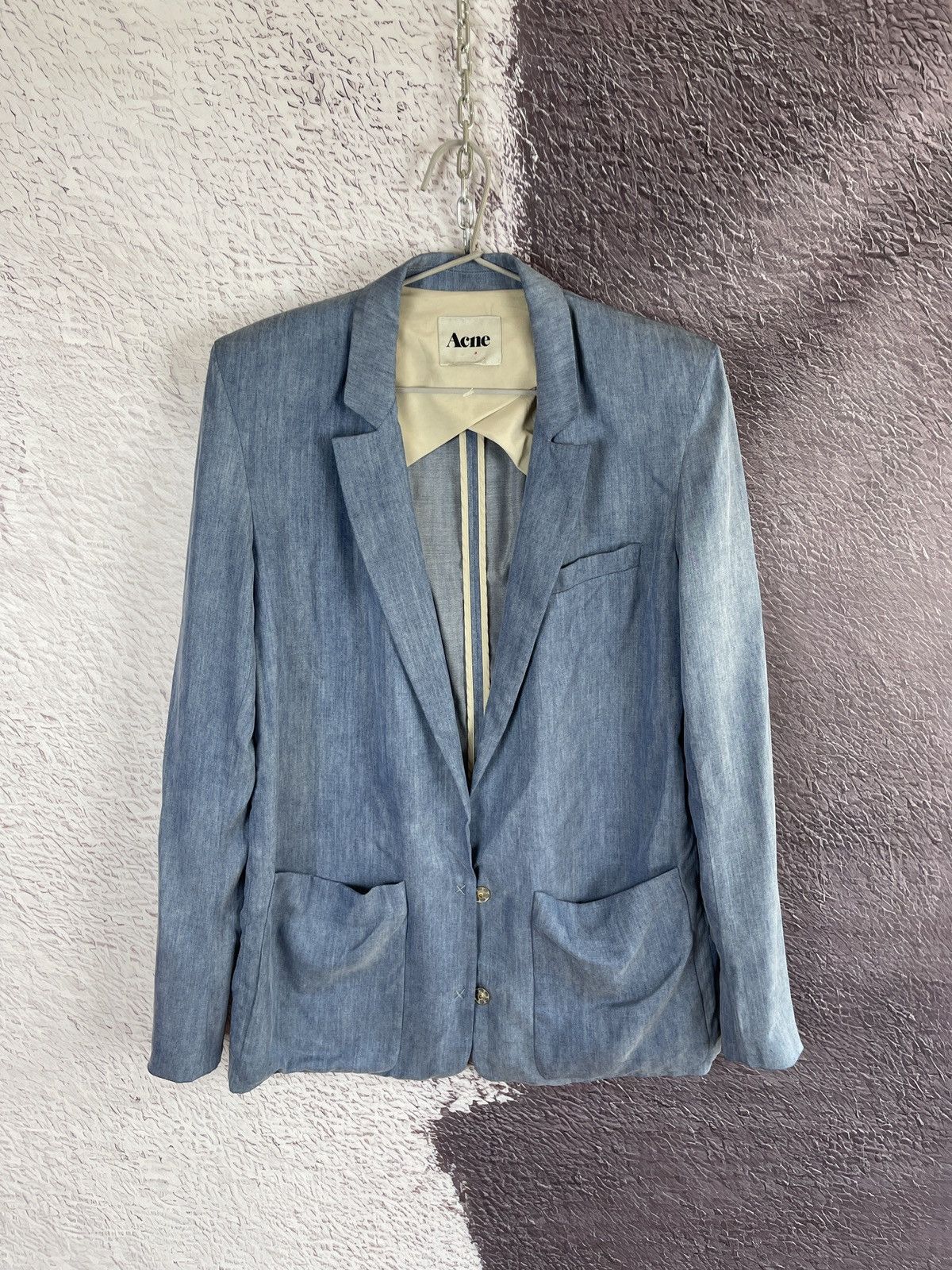 Acne Studios Acne Blacksweet Denim Jacket Blue Tencel Blazer Lightweight Size M / US 6-8 / IT 42-44 - 2 Thumbnail