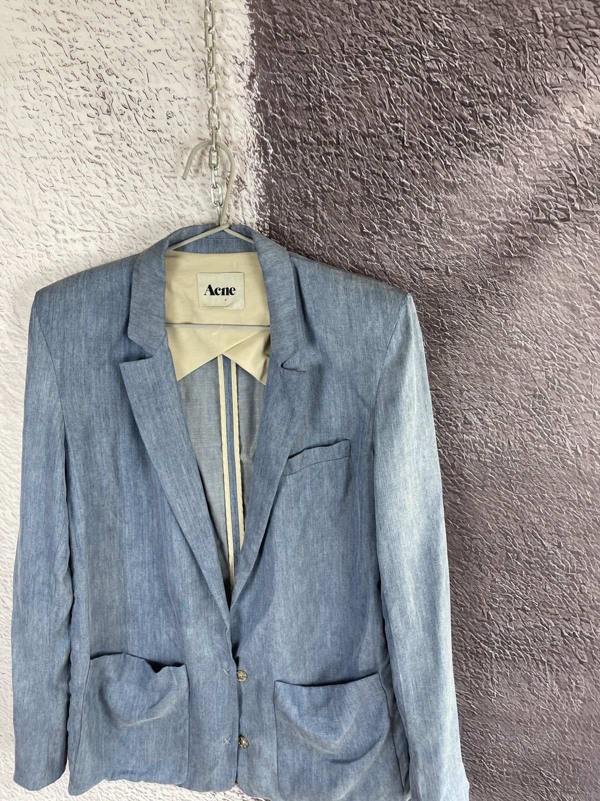 Acne Studios Acne Blacksweet Denim Jacket Blue Tencel Blazer Lightweight Size M / US 6-8 / IT 42-44 - 7 Thumbnail