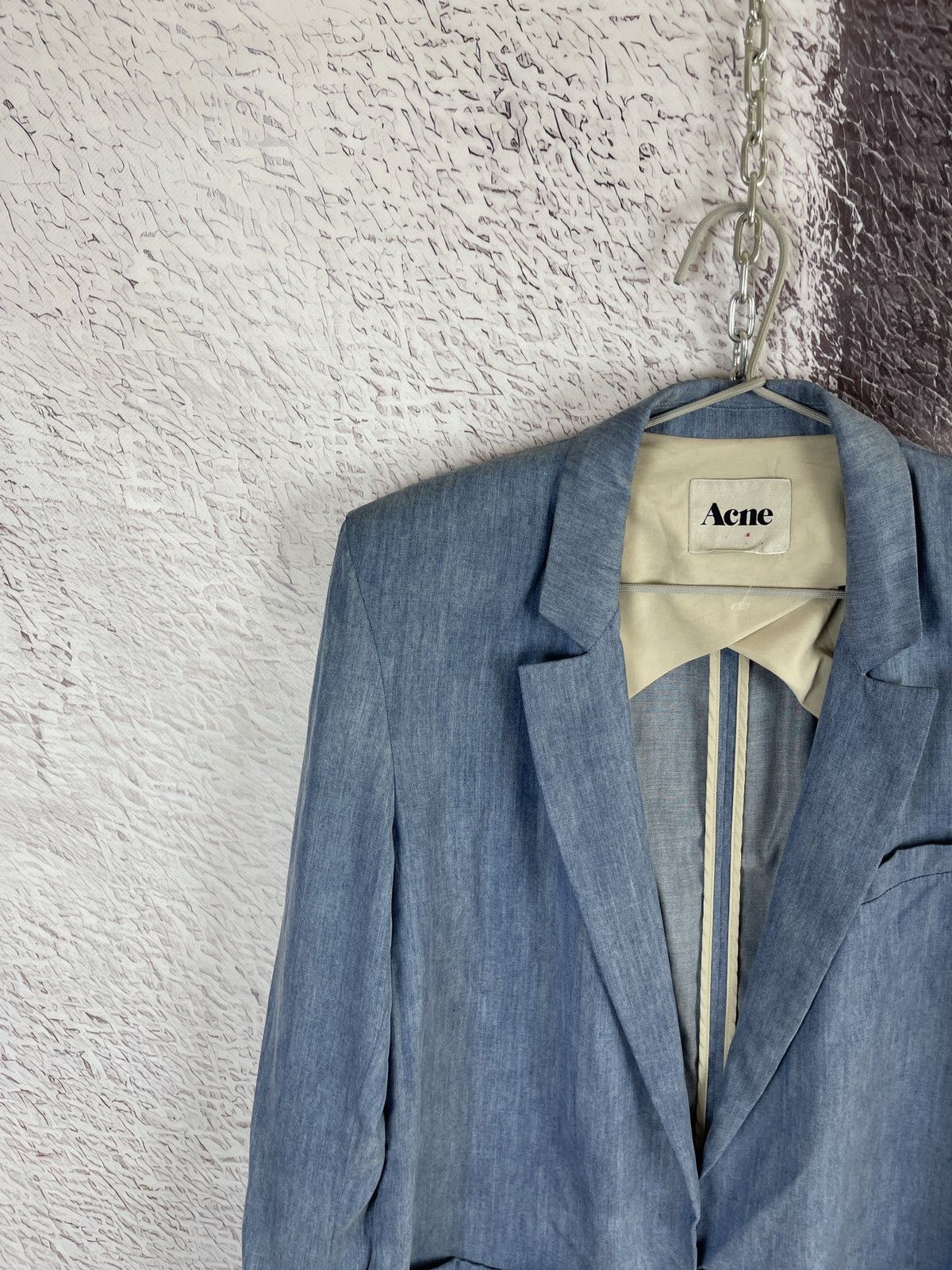 Acne Studios Acne Blacksweet Denim Jacket Blue Tencel Blazer Lightweight Size M / US 6-8 / IT 42-44 - 4 Thumbnail