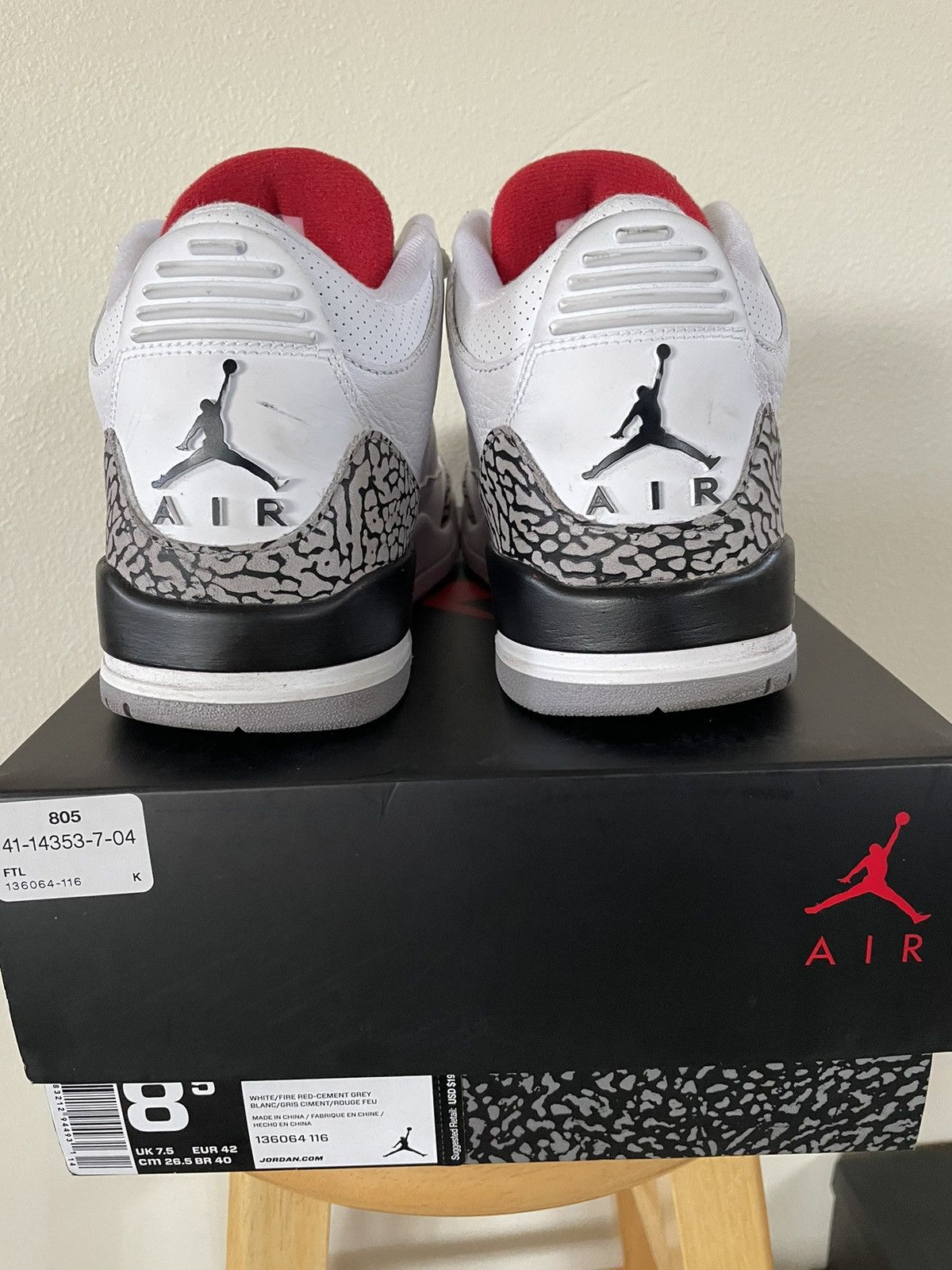 Jordan Brand × Nike Custom Air Jordan 3 Hall of Fame Size 8.5 Size US 8.5 / EU 41-42 - 5 Thumbnail