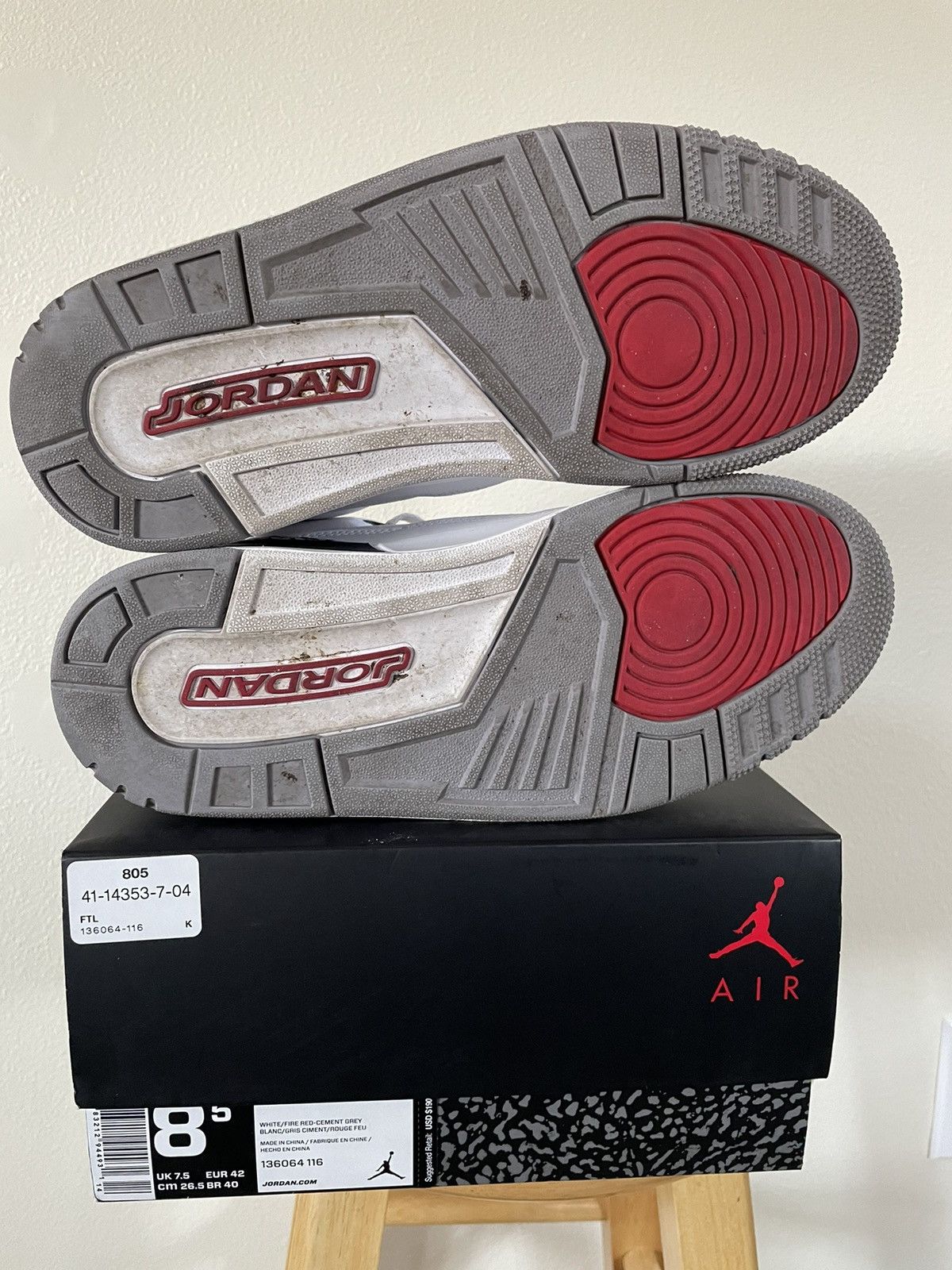 Jordan Brand × Nike Custom Air Jordan 3 Hall of Fame Size 8.5 Size US 8.5 / EU 41-42 - 8 Thumbnail