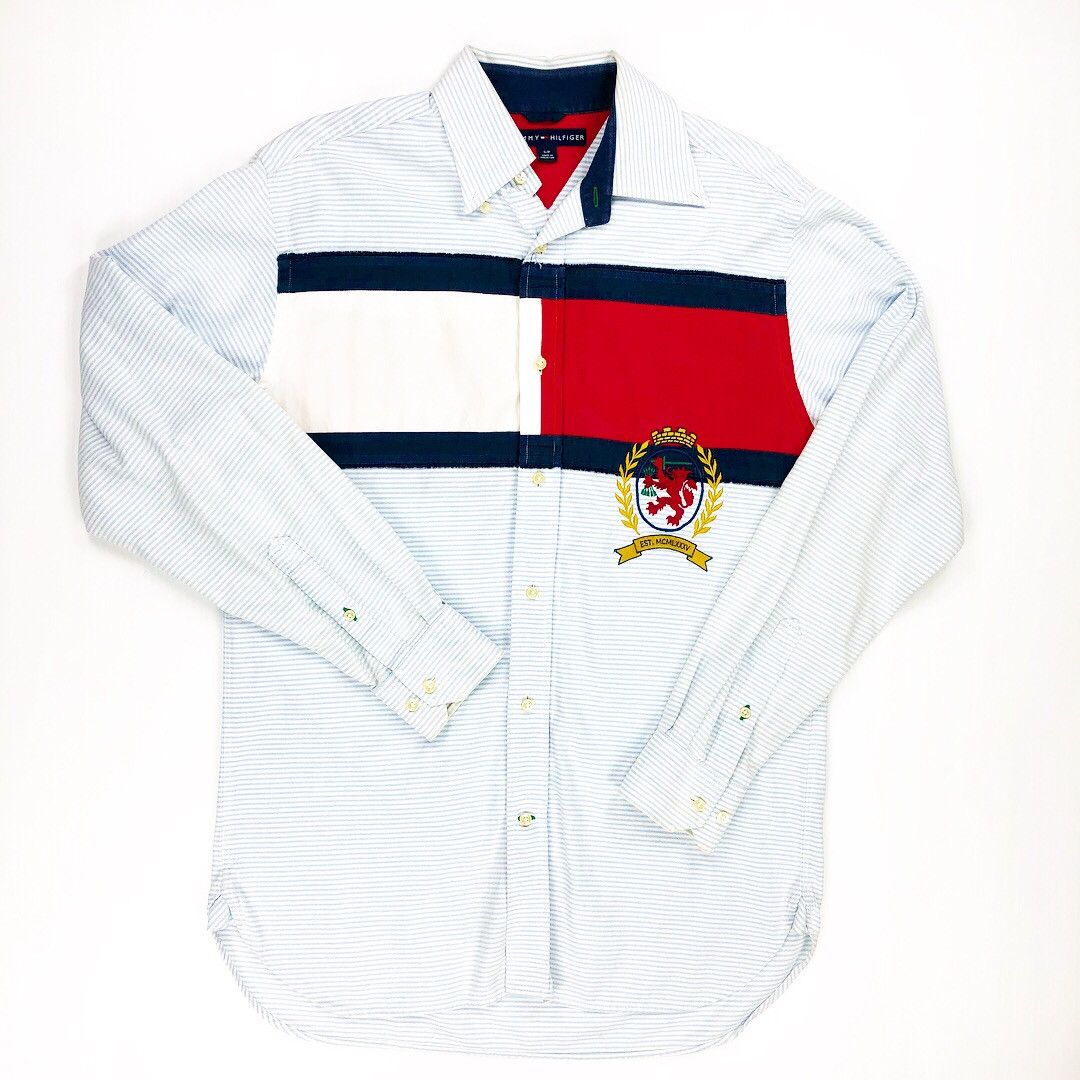 Tommy Hilfiger Tommy Hilfiger Big Flag Long Sleeve Dress Shirt Size US S / EU 44-46 / 1 - 2 Thumbnail