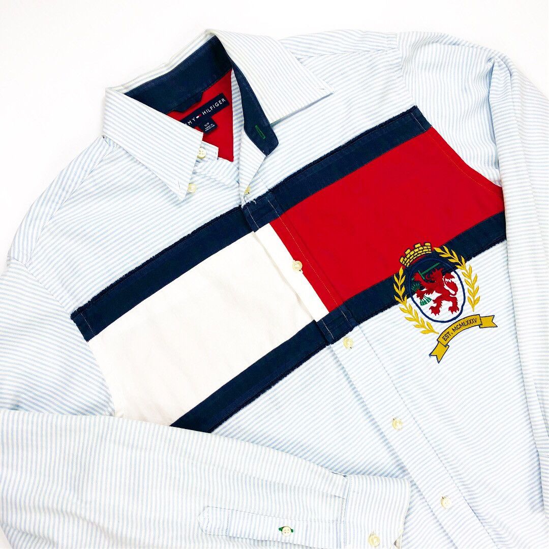 Tommy Hilfiger Tommy Hilfiger Big Flag Long Sleeve Dress Shirt Size US S / EU 44-46 / 1 - 3 Thumbnail