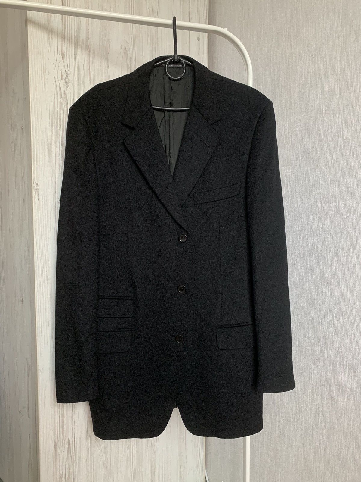 image of Gucci Wool Cashmere Blazer Jacket in Black, Men's (Size Large)