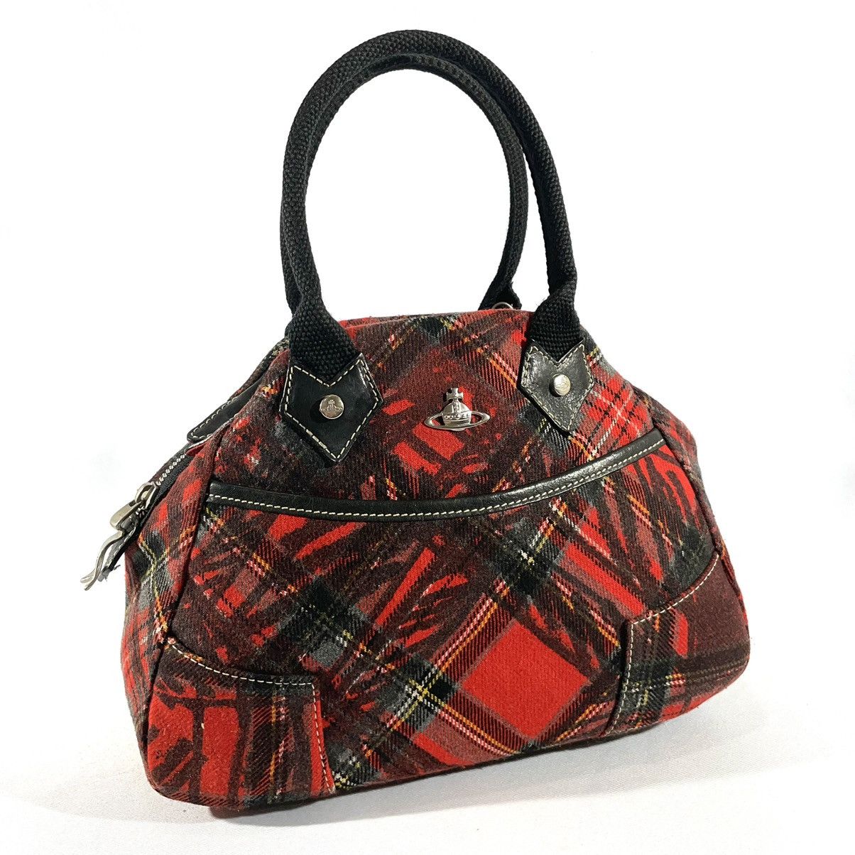 Vivienne Westwood Yasmine Graffiti Tartan Check Purse Grailed 5729