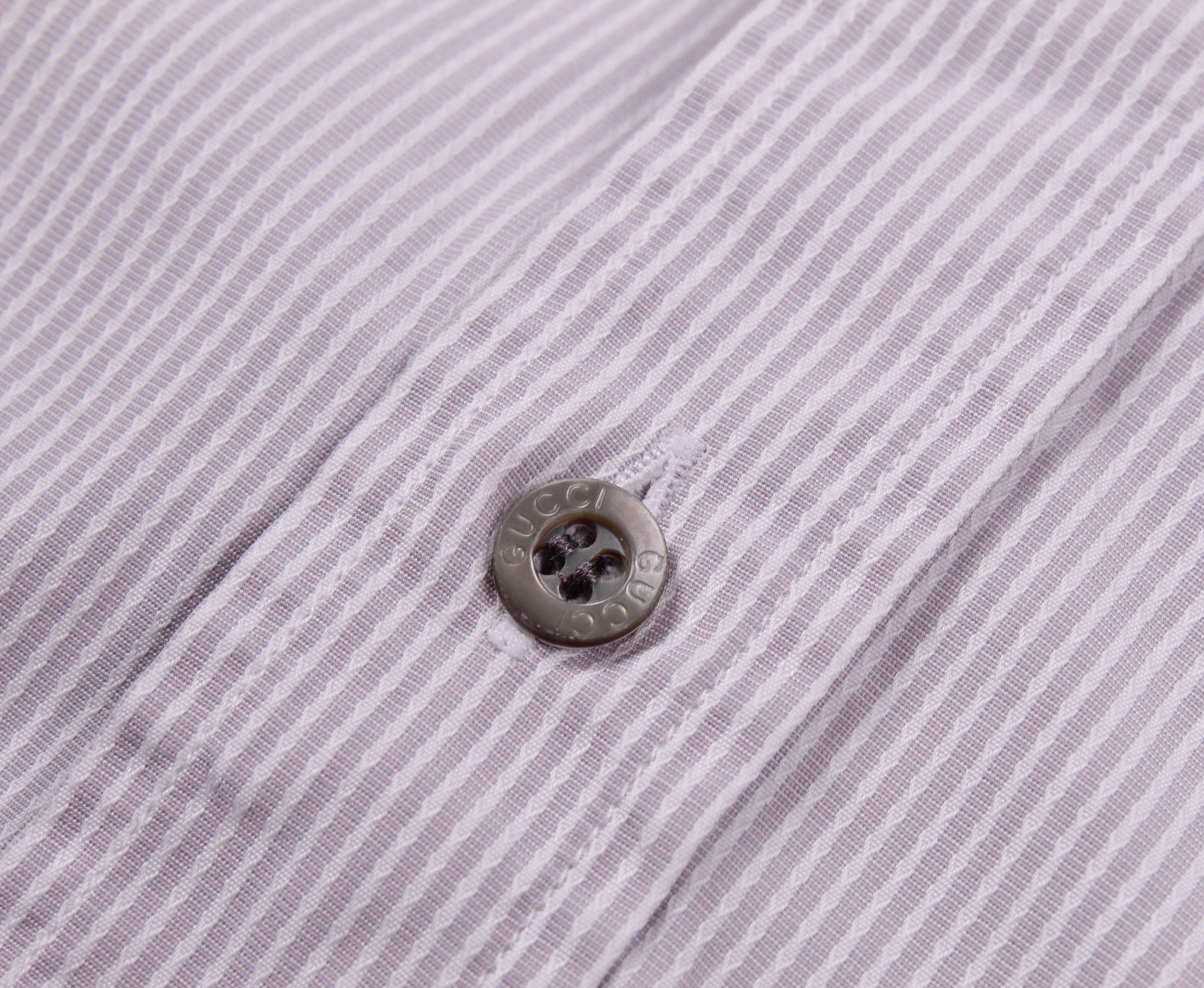 Gucci Vintage Gucci Tom Ford Era Striped Buttons Up Shirt Size US M / EU 48-50 / 2 - 5 Thumbnail
