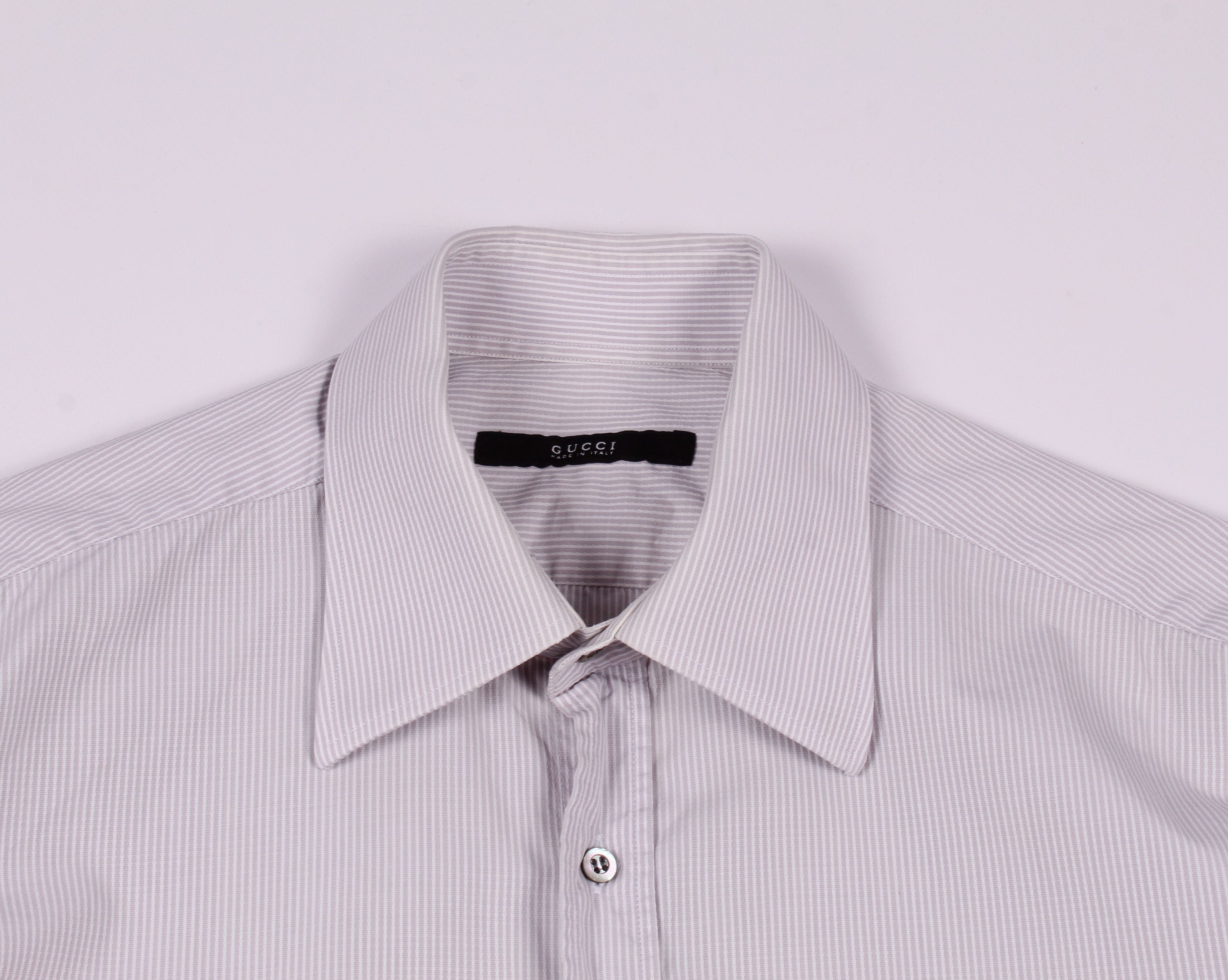 Gucci Vintage Gucci Tom Ford Era Striped Buttons Up Shirt Size US M / EU 48-50 / 2 - 2 Thumbnail