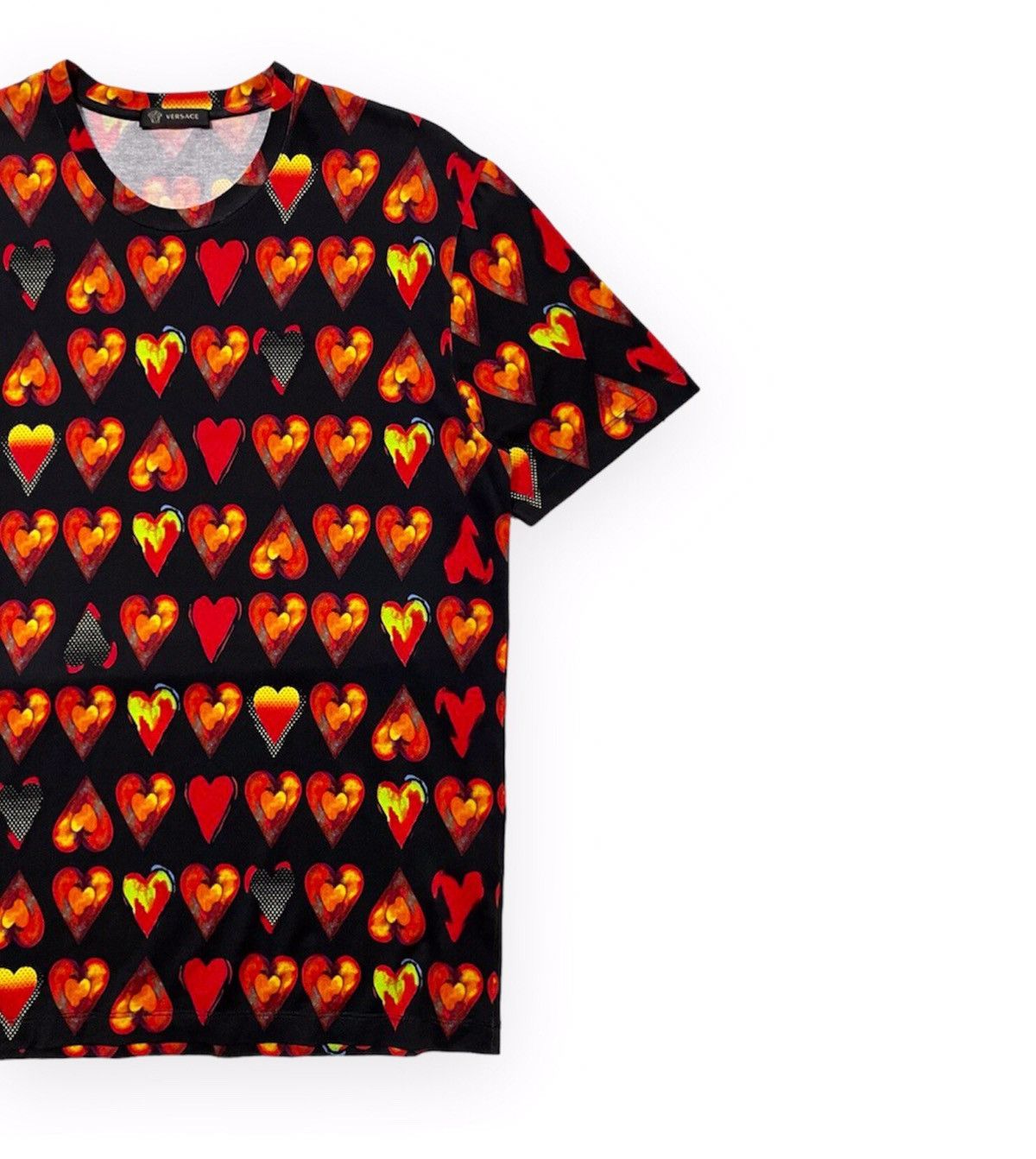 Versace FW19 Heart Printed Tee Size US XL / EU 56 / 4 - 4 Thumbnail