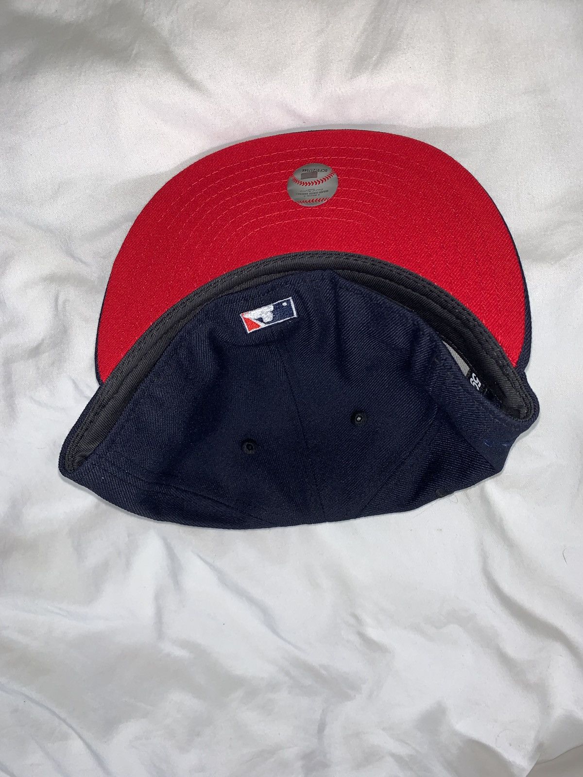 New Era Exclusive St. Louis Cardinals Fitted Navy Blue Red Brim 1/4 Size ONE SIZE - 3 Thumbnail
