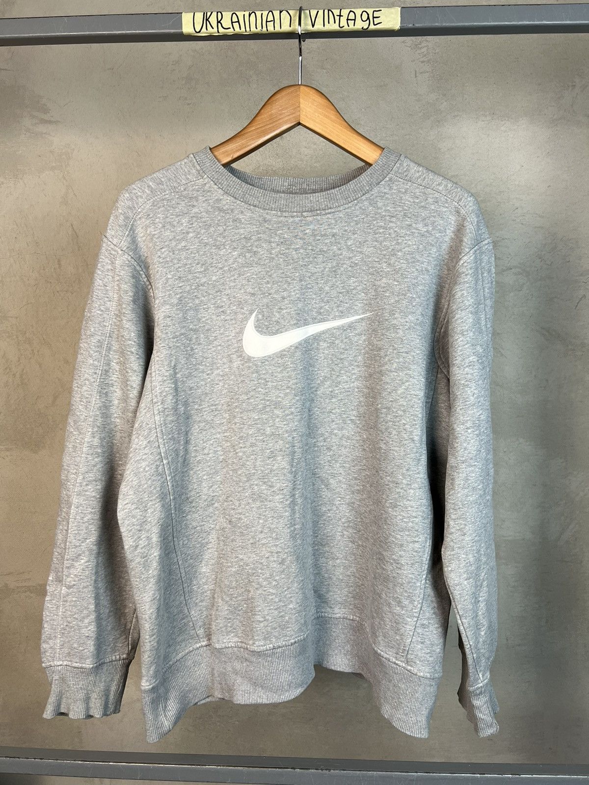 Nike × Vintage Vintage Nike Sweatshirt Big Swoosh Size US L / EU 52-54 / 3 - 5 Thumbnail
