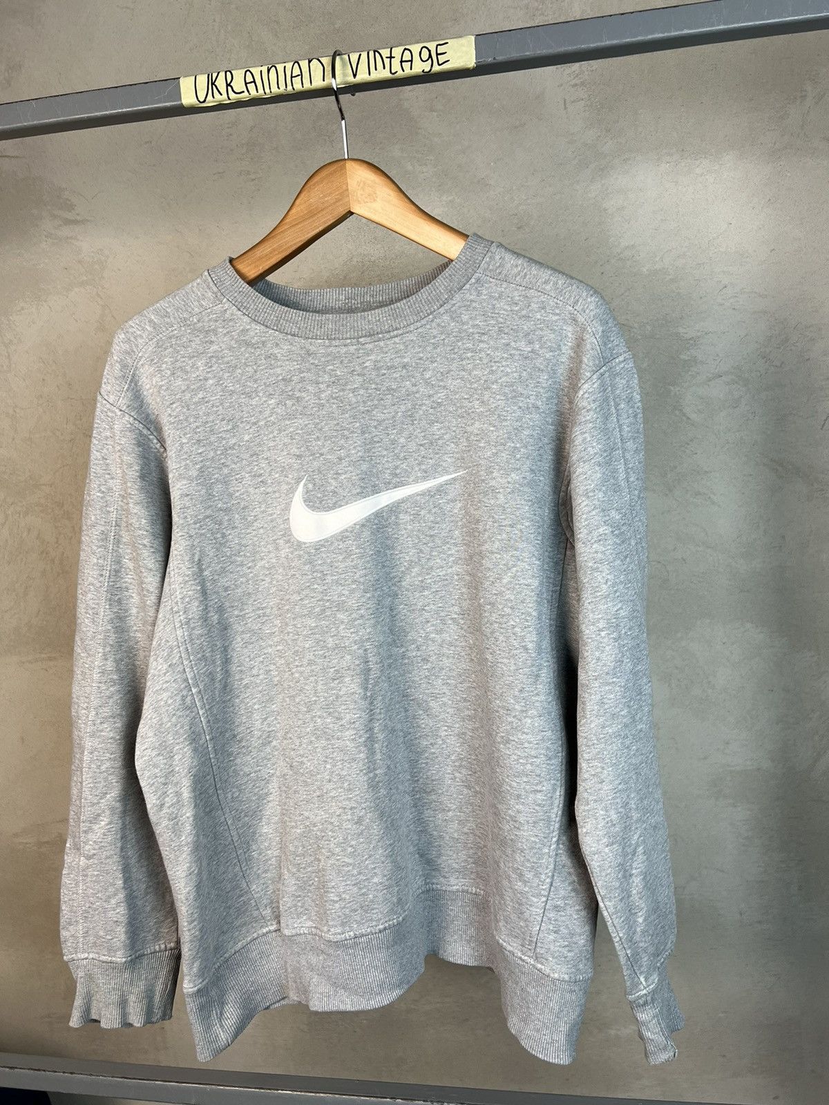 Nike × Vintage Vintage Nike Sweatshirt Big Swoosh Size US L / EU 52-54 / 3 - 4 Thumbnail