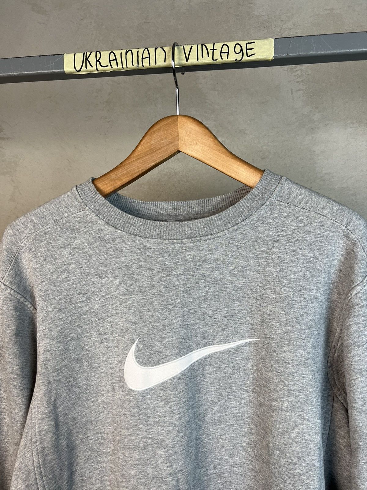 Nike × Vintage Vintage Nike Sweatshirt Big Swoosh Size US L / EU 52-54 / 3 - 3 Thumbnail