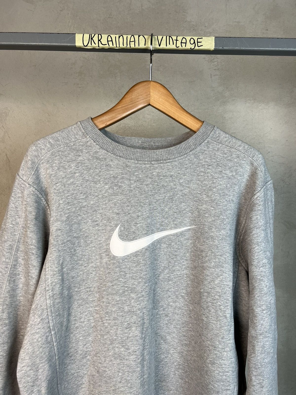 Nike × Vintage Vintage Nike Sweatshirt Big Swoosh Size US L / EU 52-54 / 3 - 1 Thumbnail